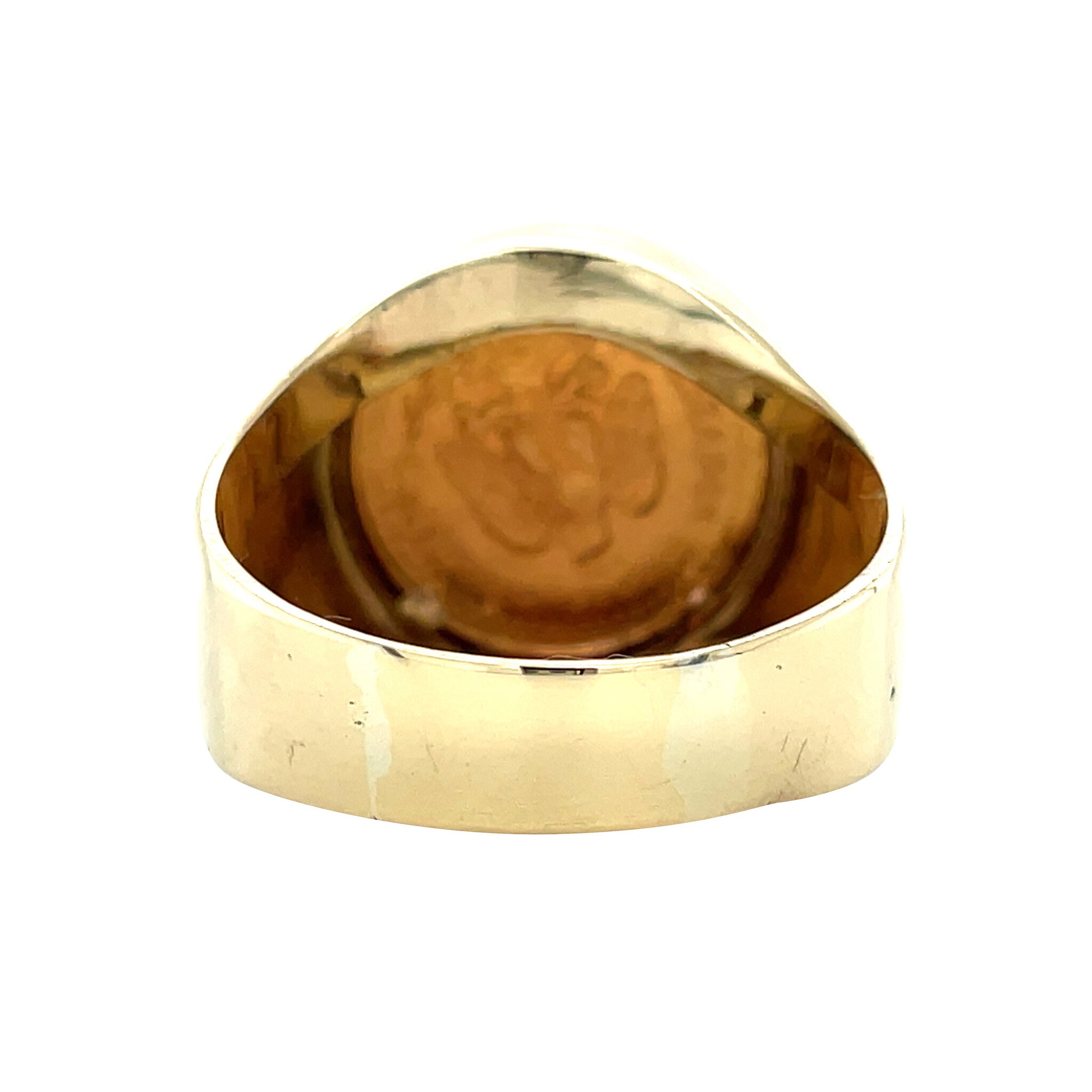 Gouden vintage munt ring 14 krt
