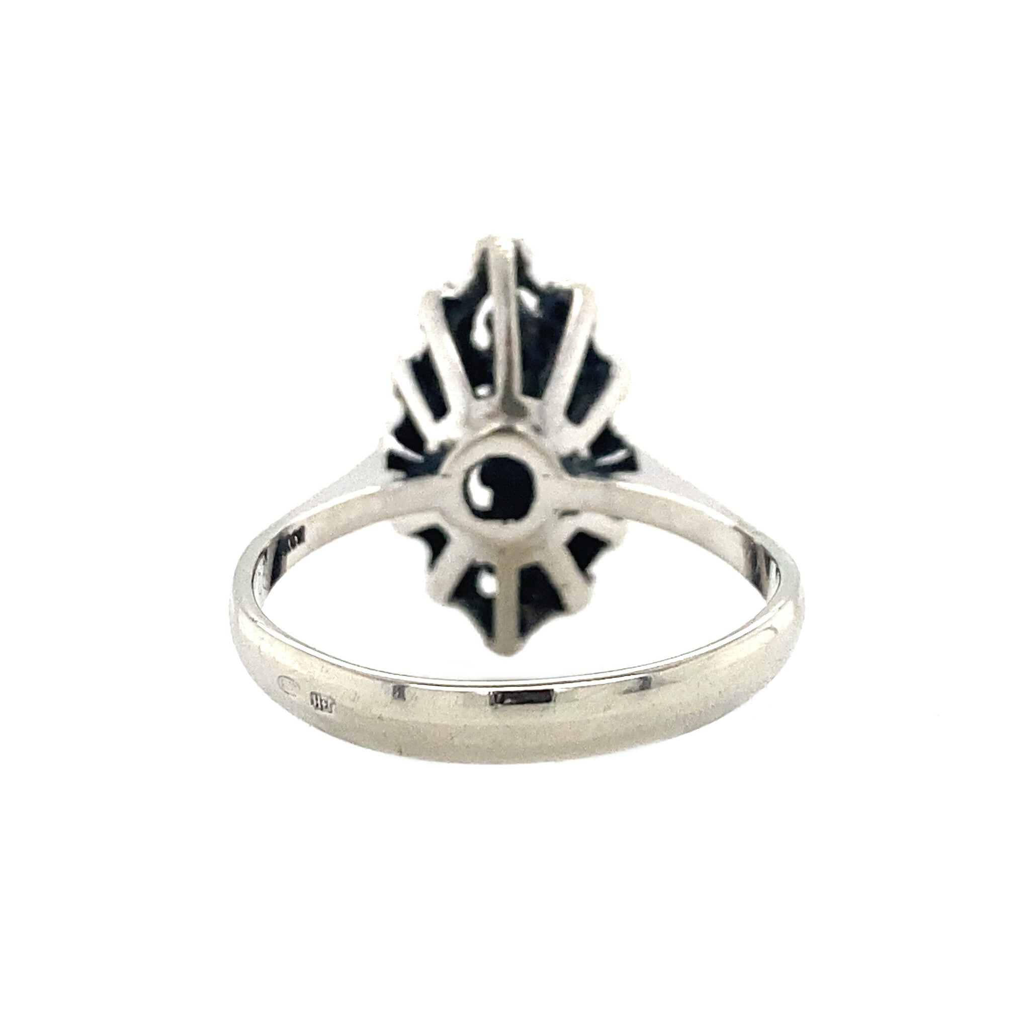Witgouden prinsessen ring met diamant 14 krt