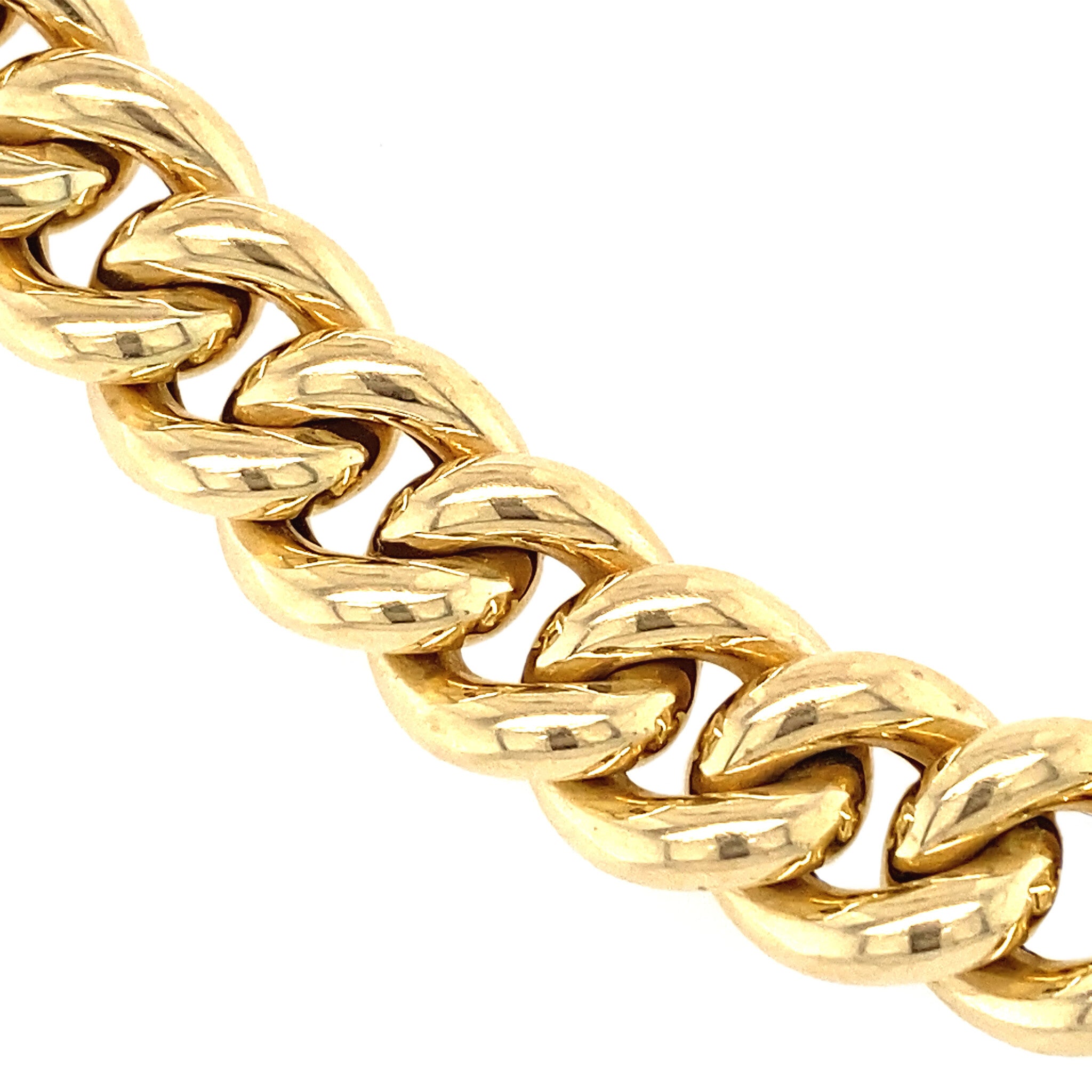 Gouden gourmet collier met siersluiting 14 krt