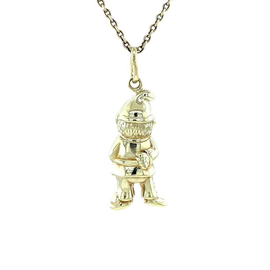 Gouden vintage kabouter hanger 14 kt