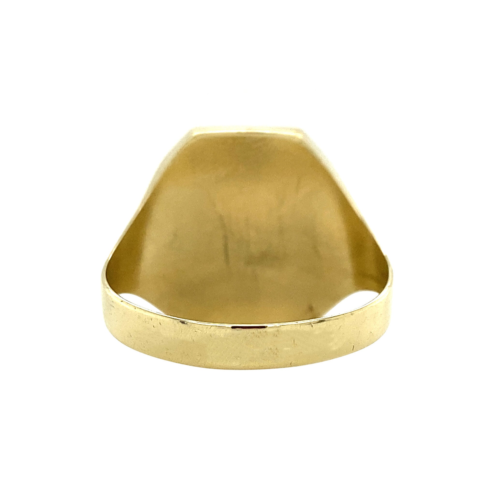 14 kt gold signet ring with onyx