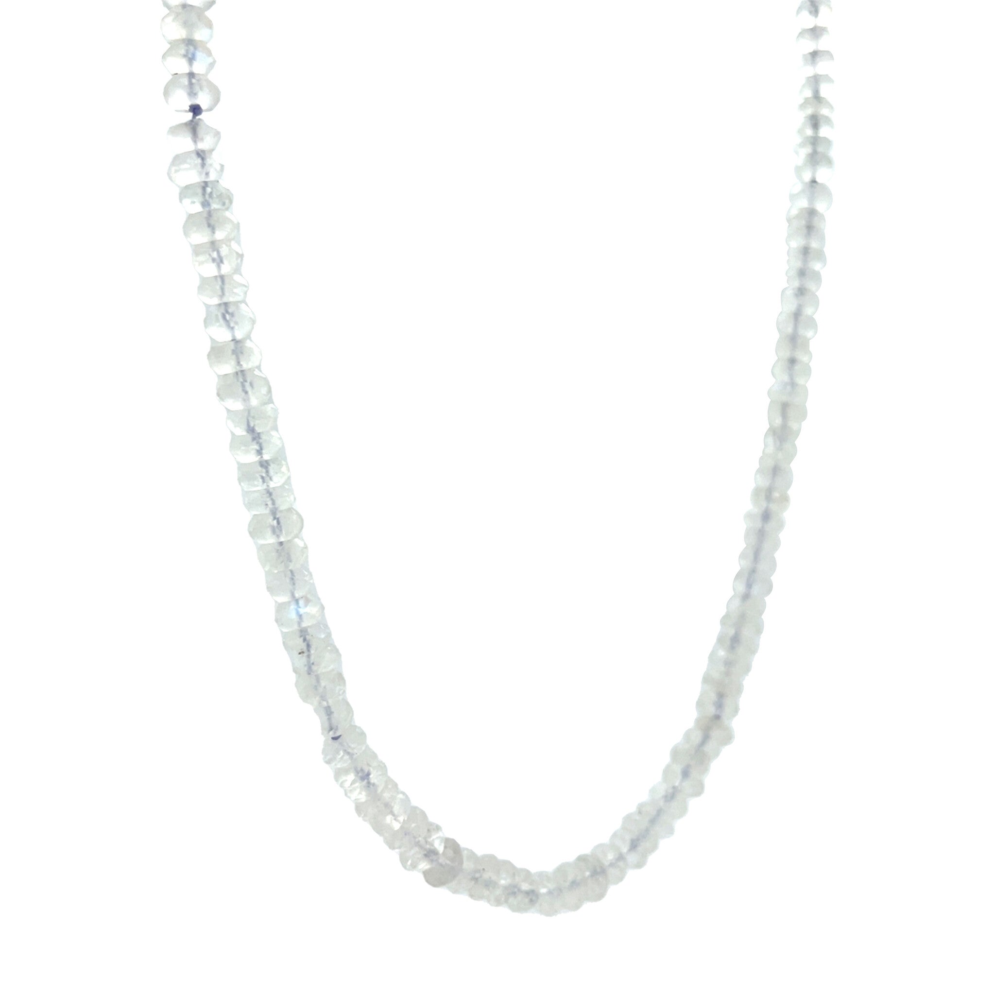 Vintage maansteen collier met gouden sluiting 14 kt