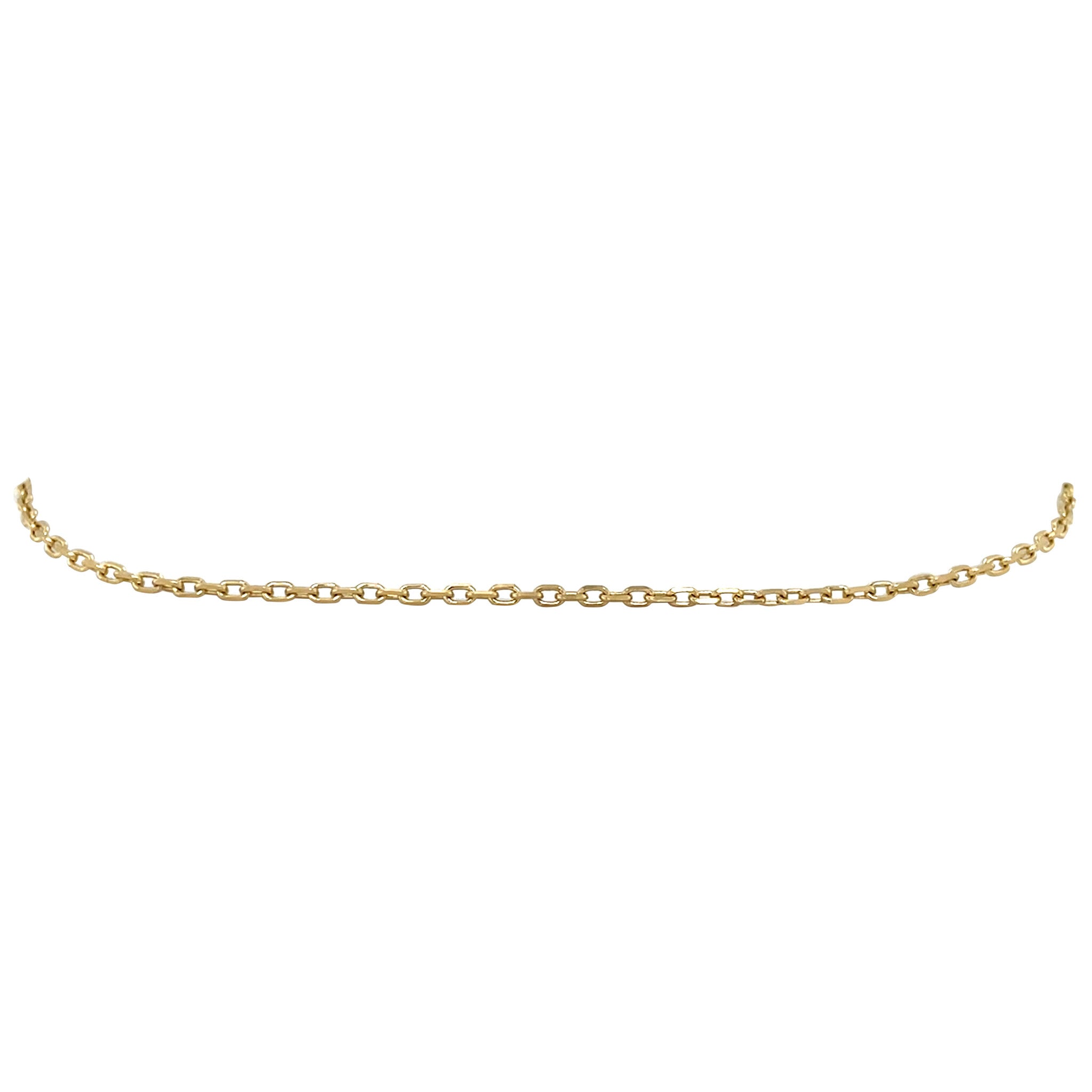 Gouden vintage anker enkelbandje 14 krt