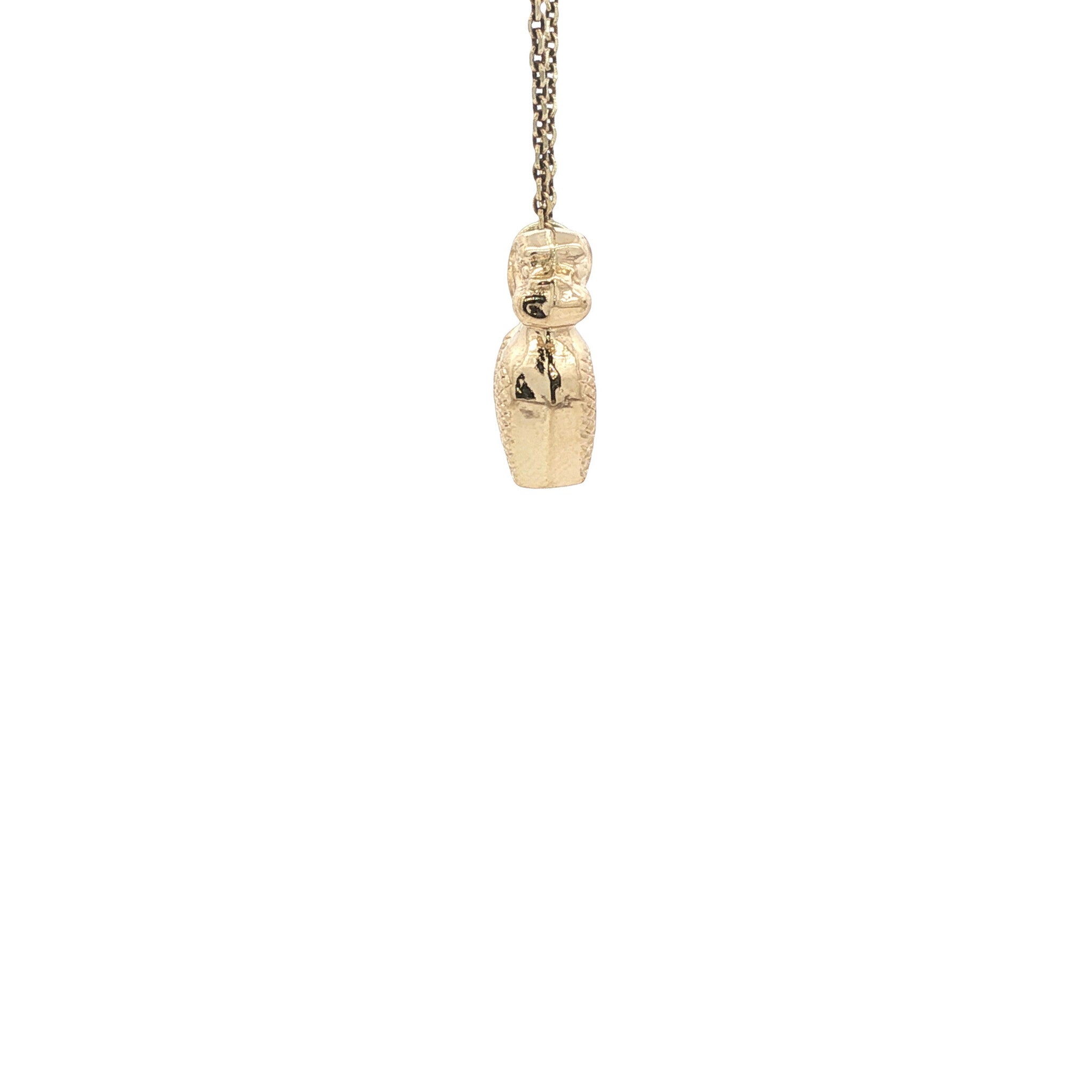 Vintage gold poodle pendant 14 kt