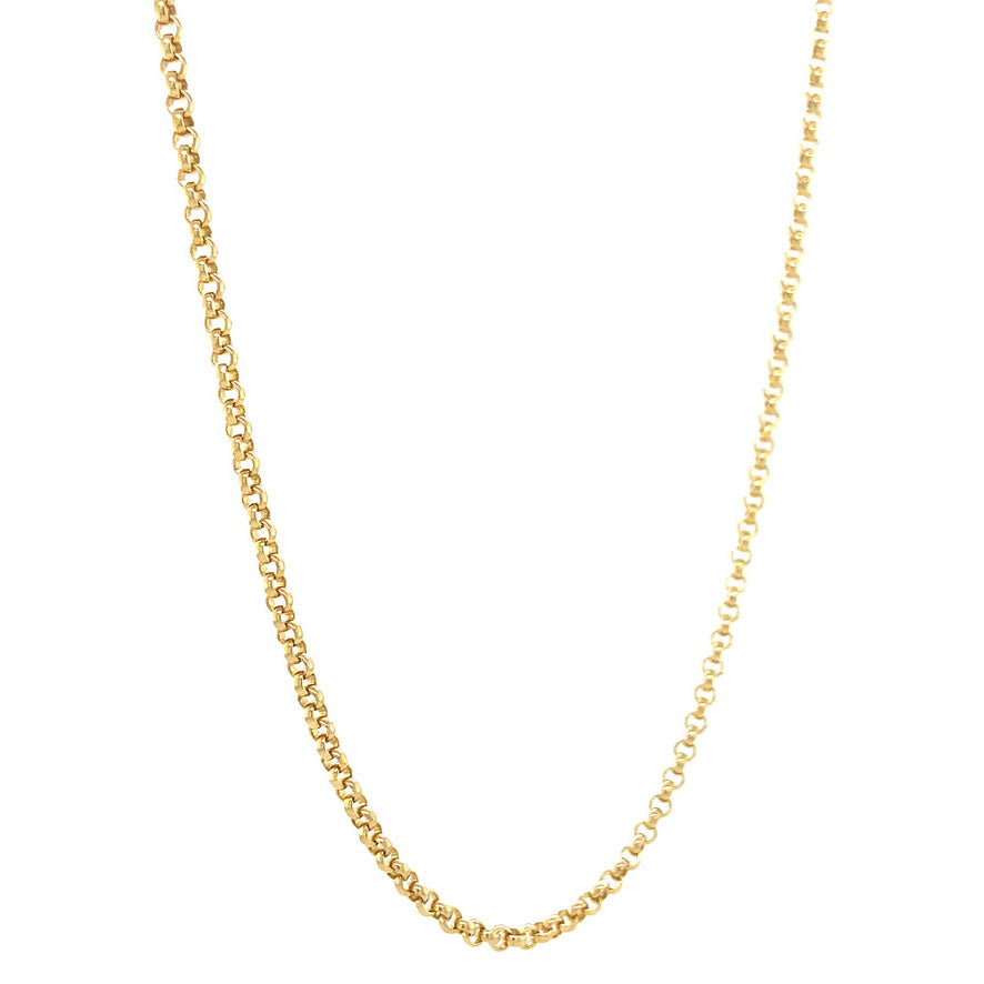Gold necklace jasseron 64 cm 14 krt