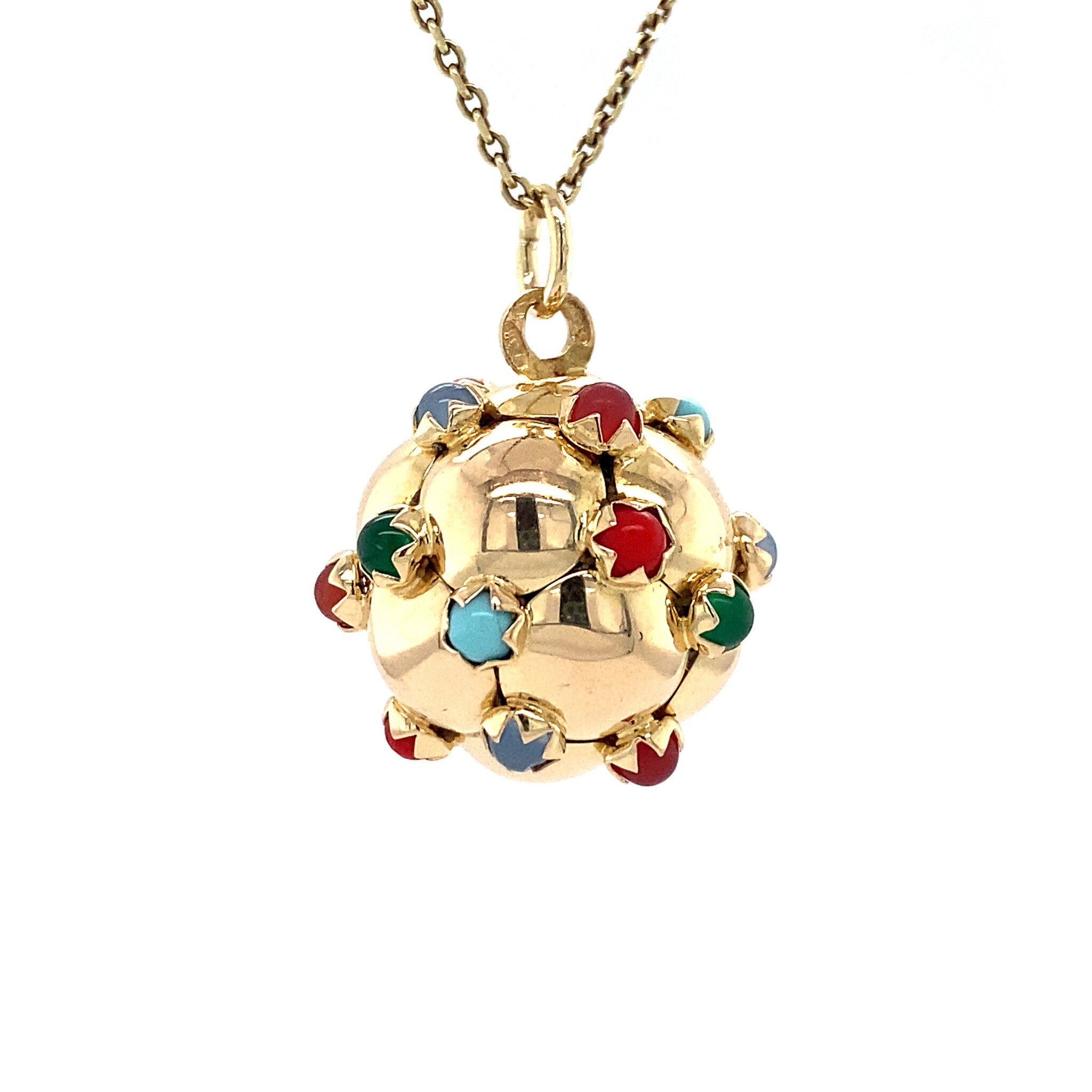 Gold cocktail pendant 18 crt