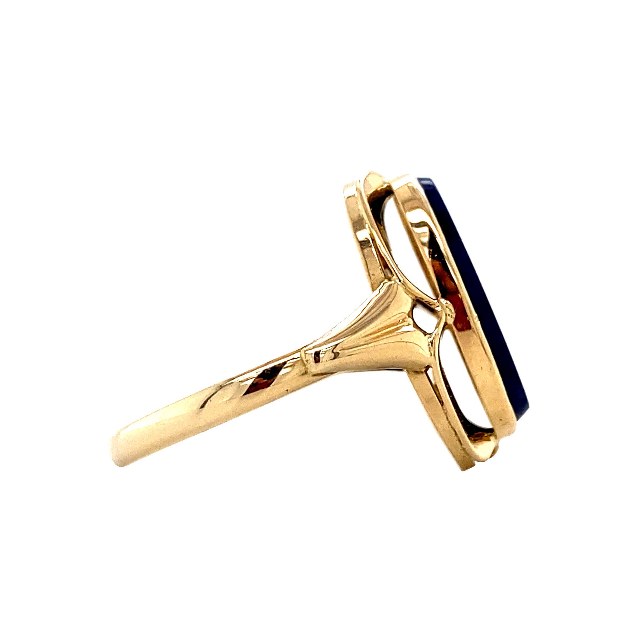 Gold ring with heliotrope 14 krt