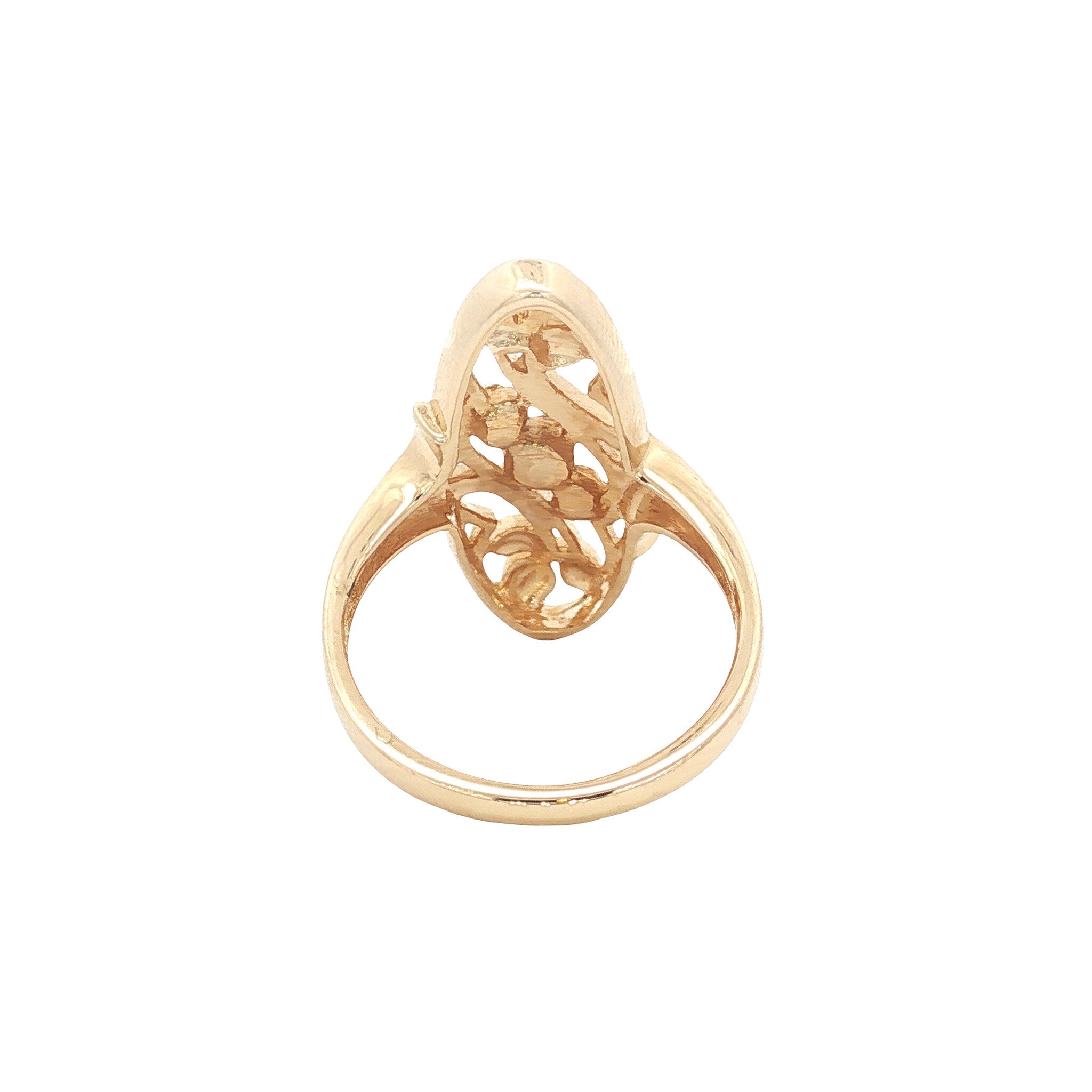 14 kt gold ring with pearl