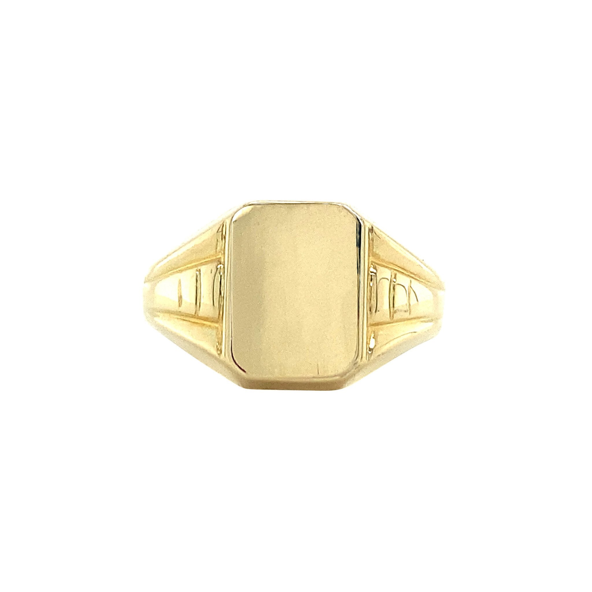 14 kt gold signet ring