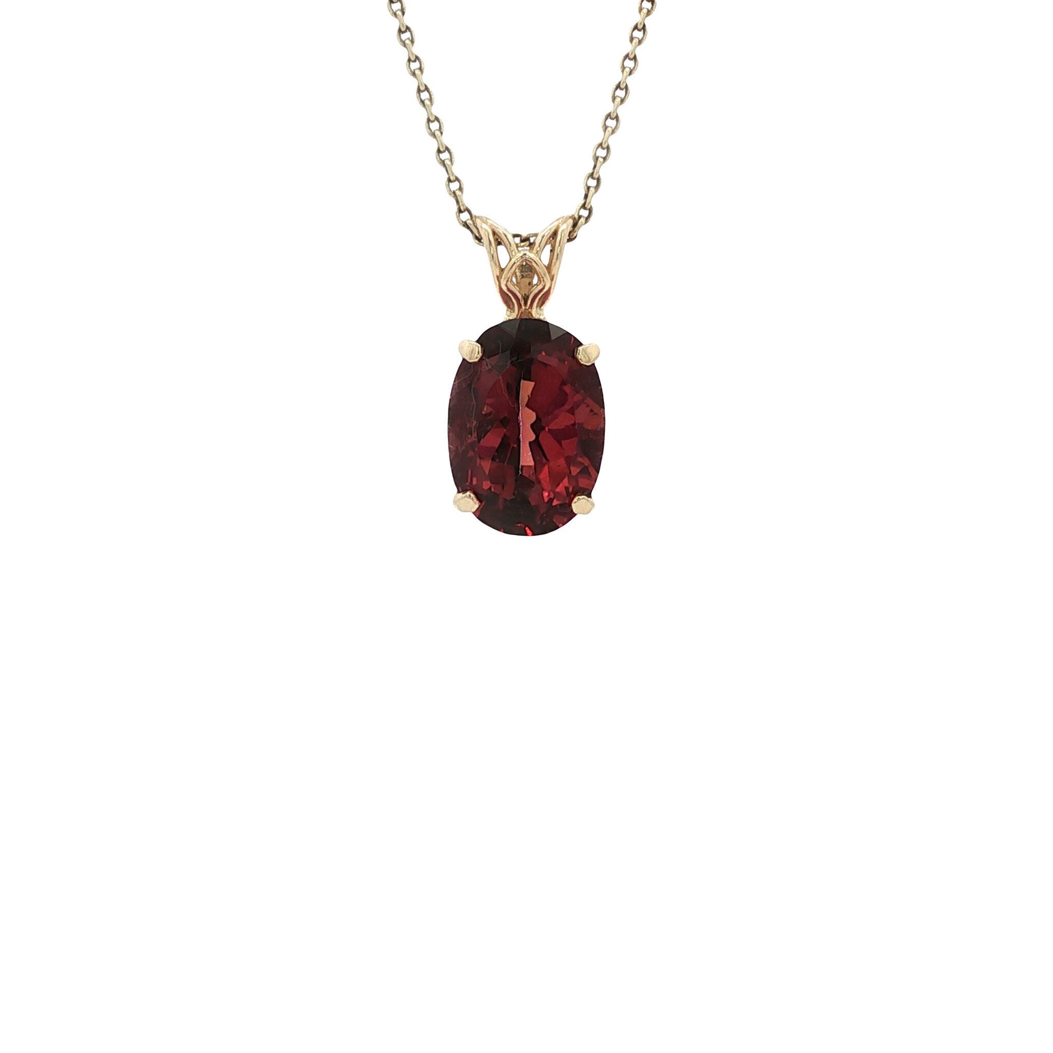 Gouden hanger met mystieke topaas 14 kt