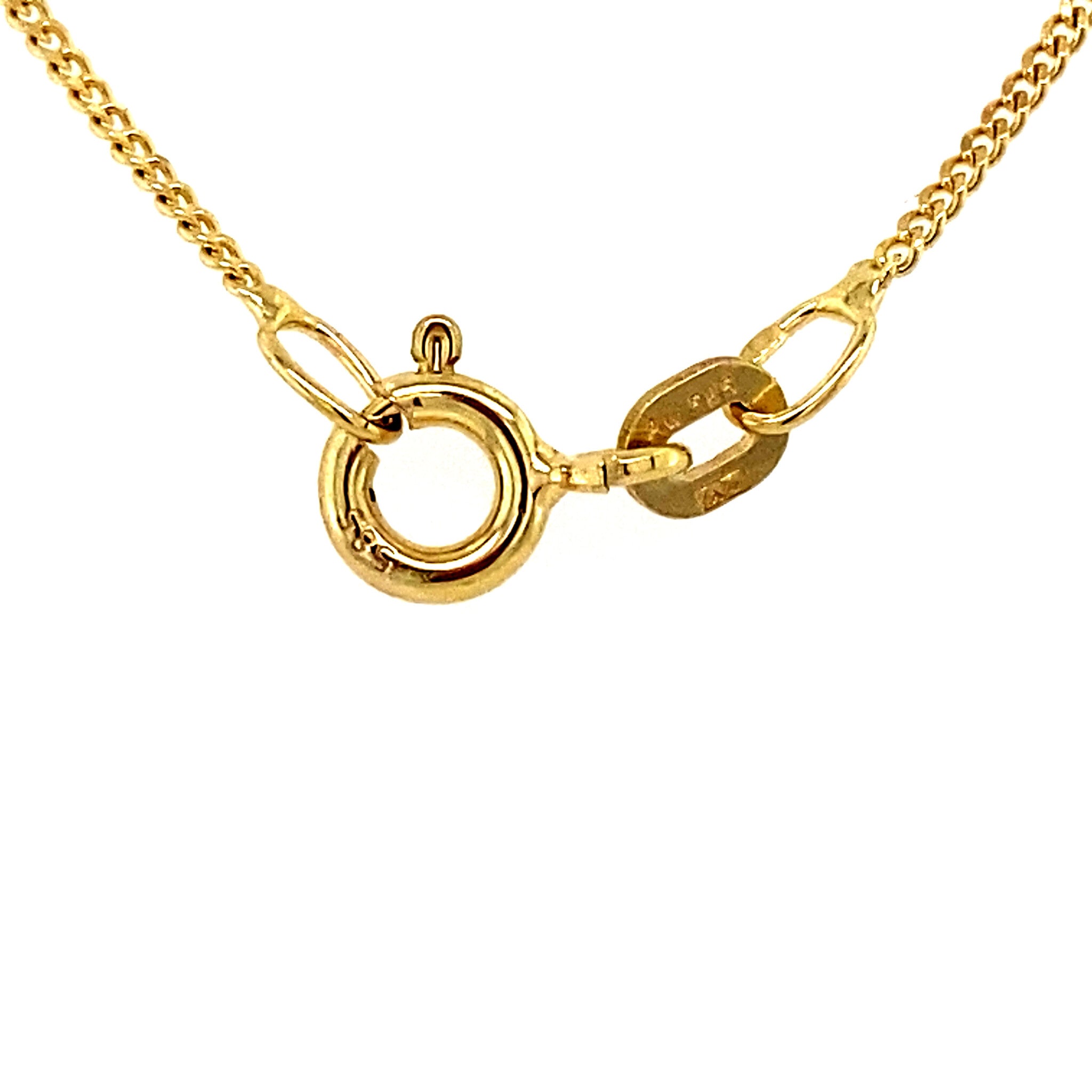 14 kt gold gourmet chain, 45 cm