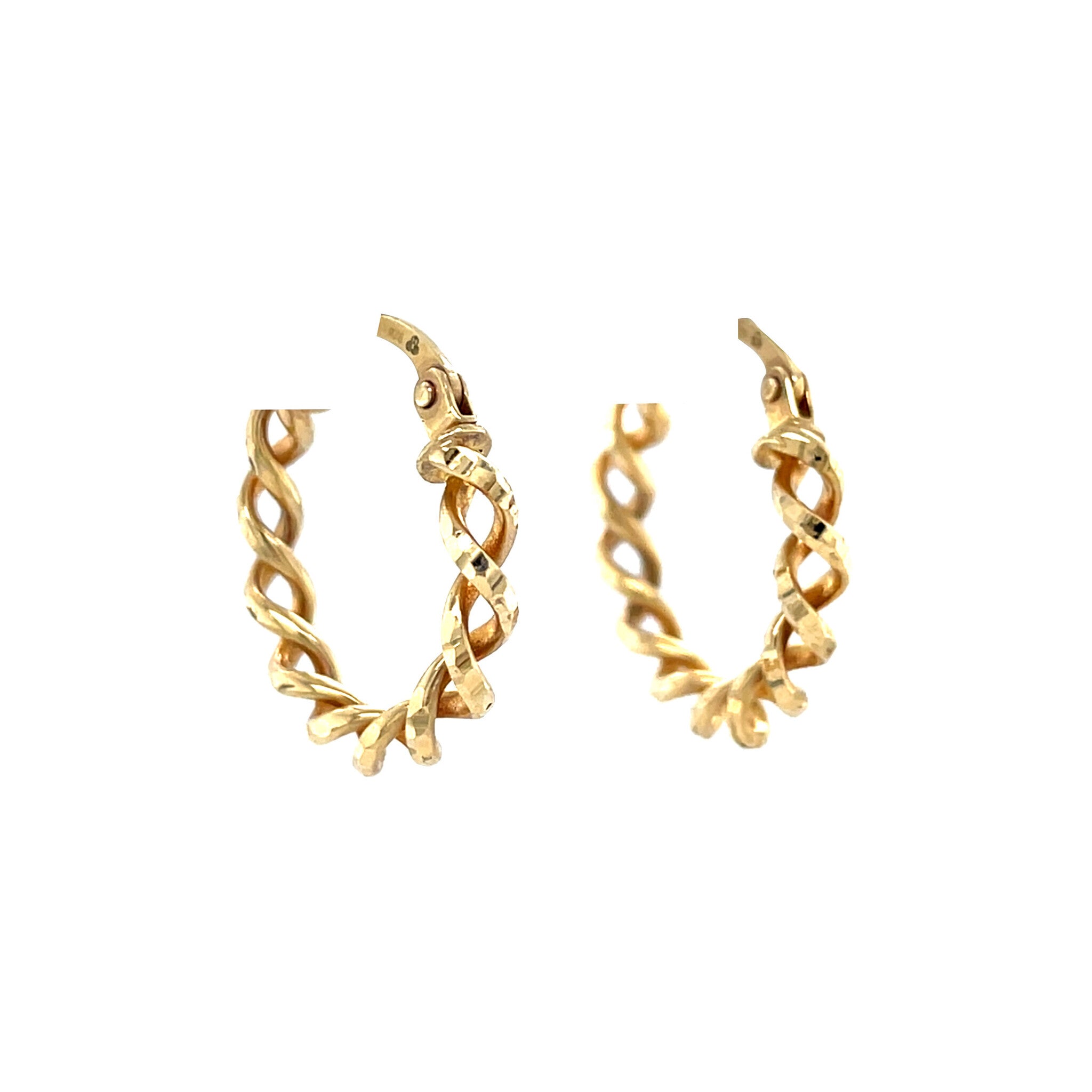 Twisted vintage earrings 9 krt