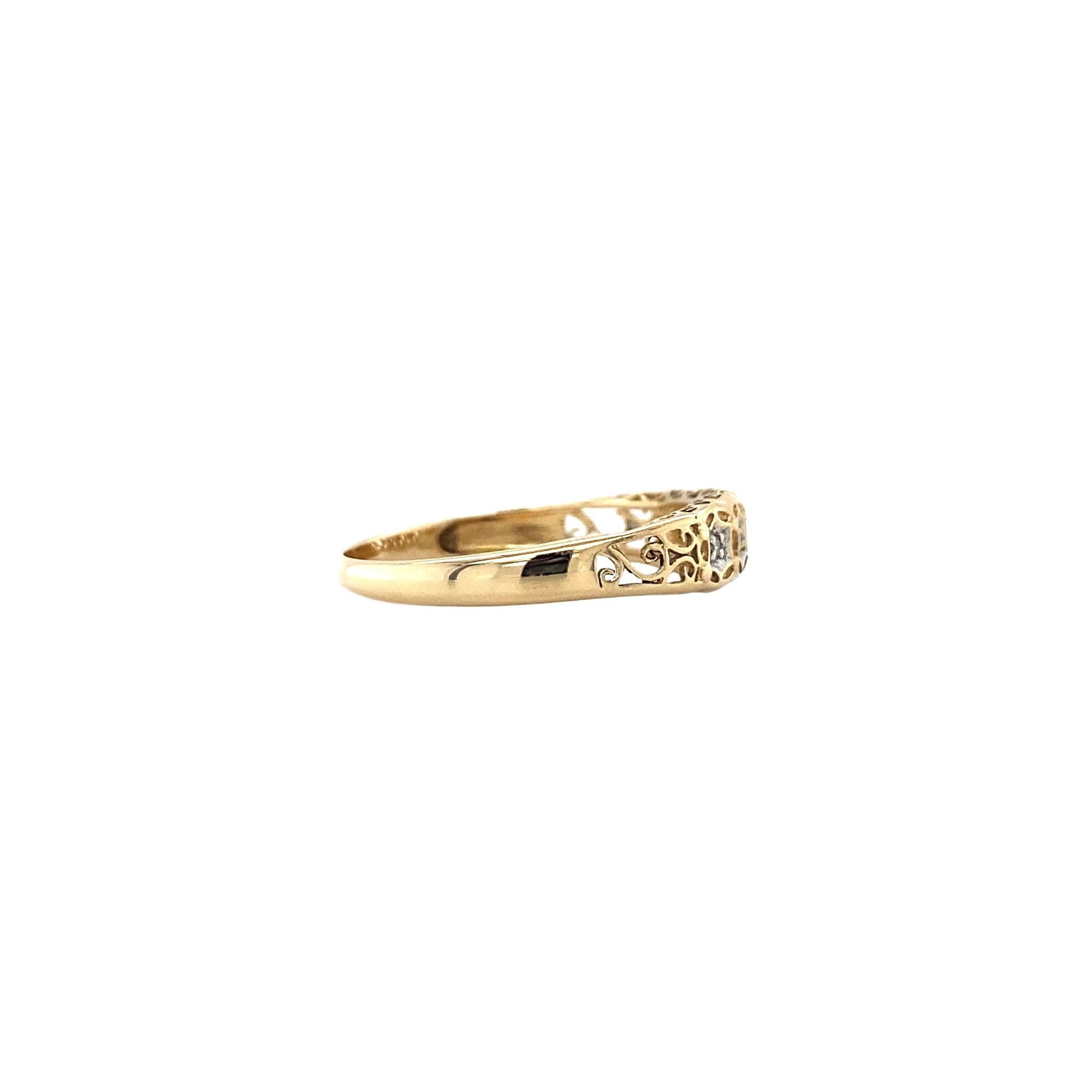 Gouden ring met diamant 18 krt