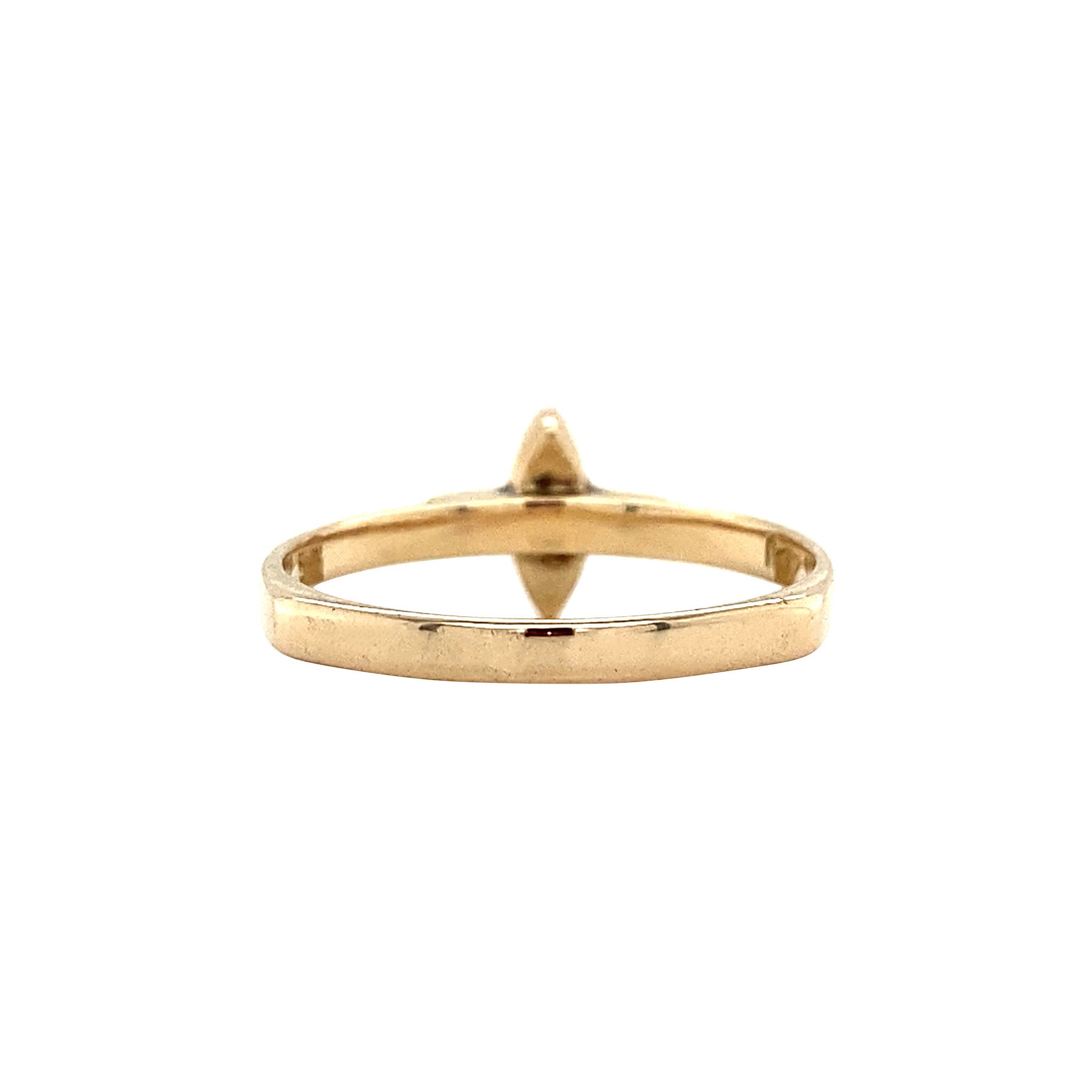 Ring met saffier en zirkonia 12 krt