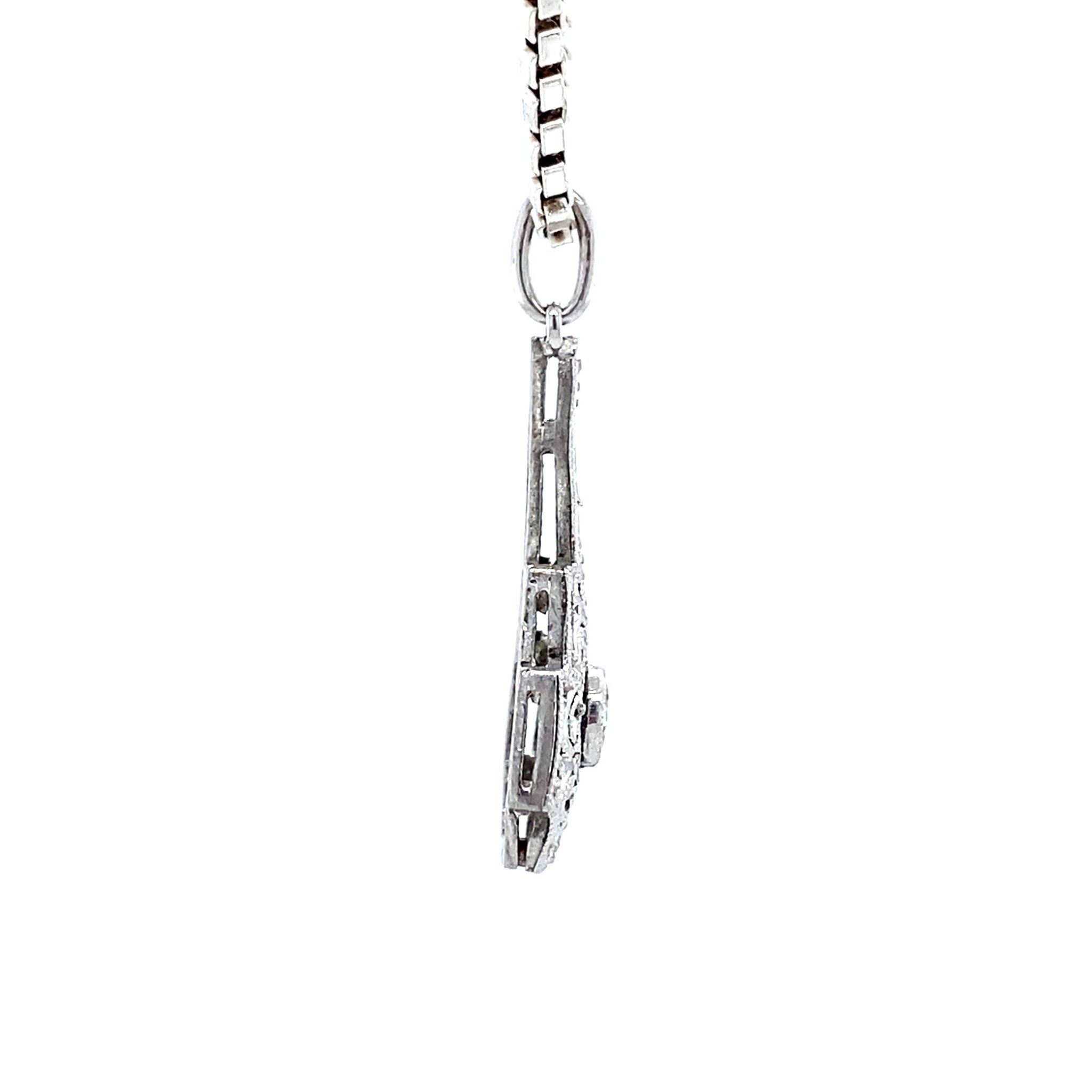 Zilveren vintage hanger met diamant 925