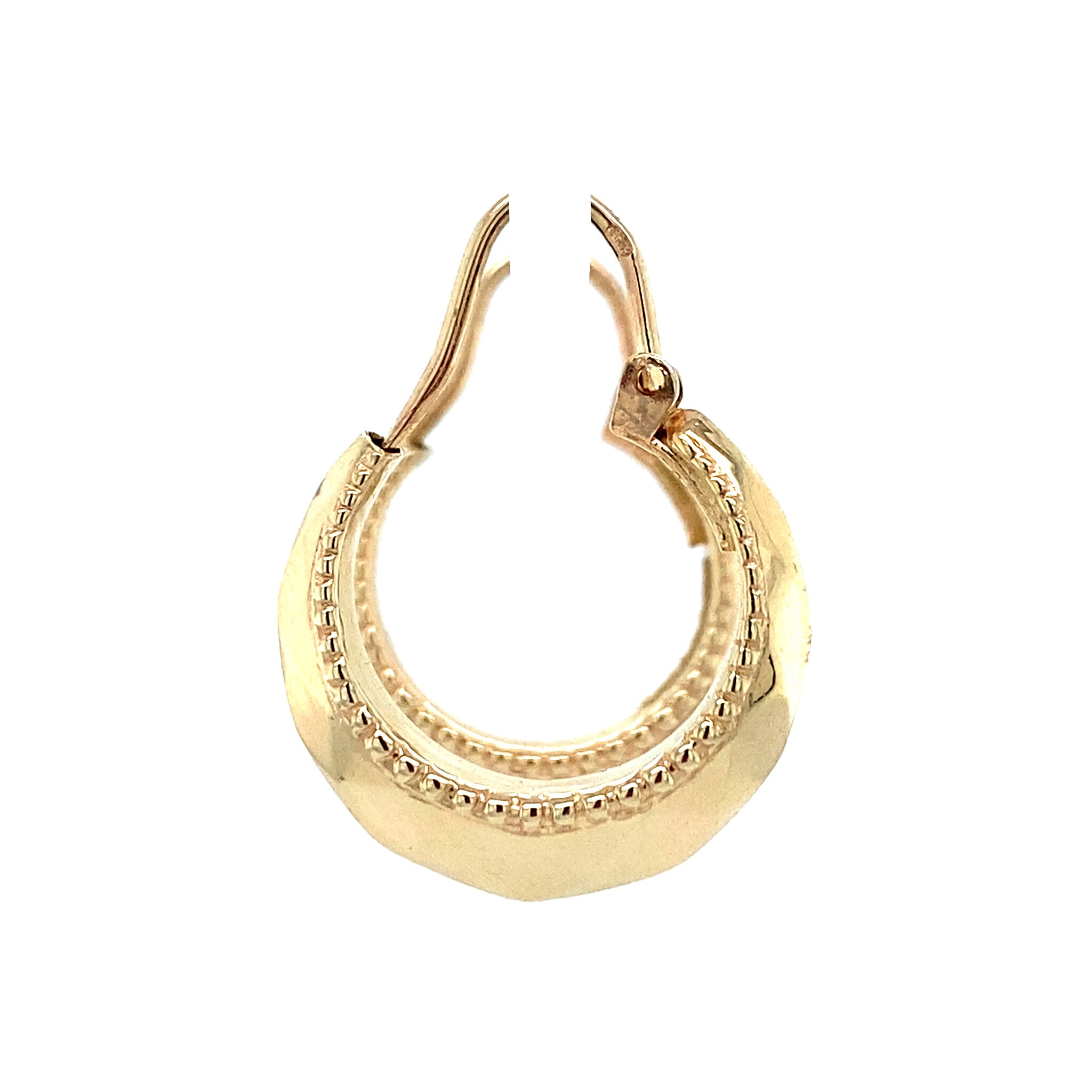 14 kt gold fisherman's hoop earrings