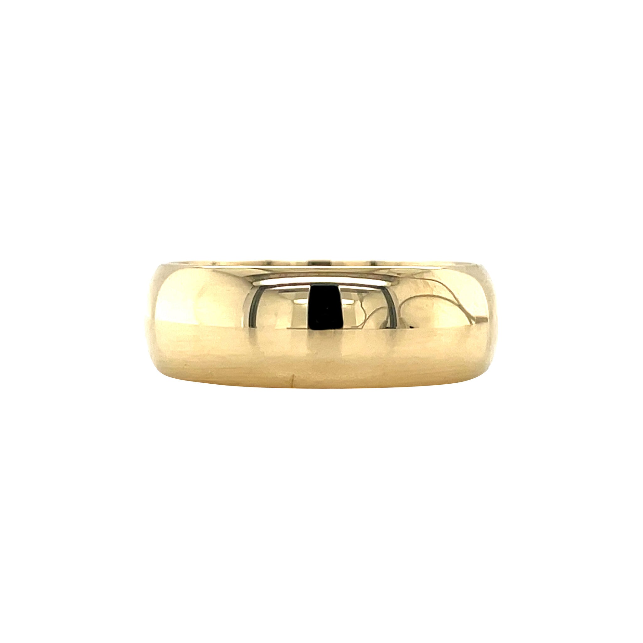 Golden smooth vintage wedding ring 14 kt