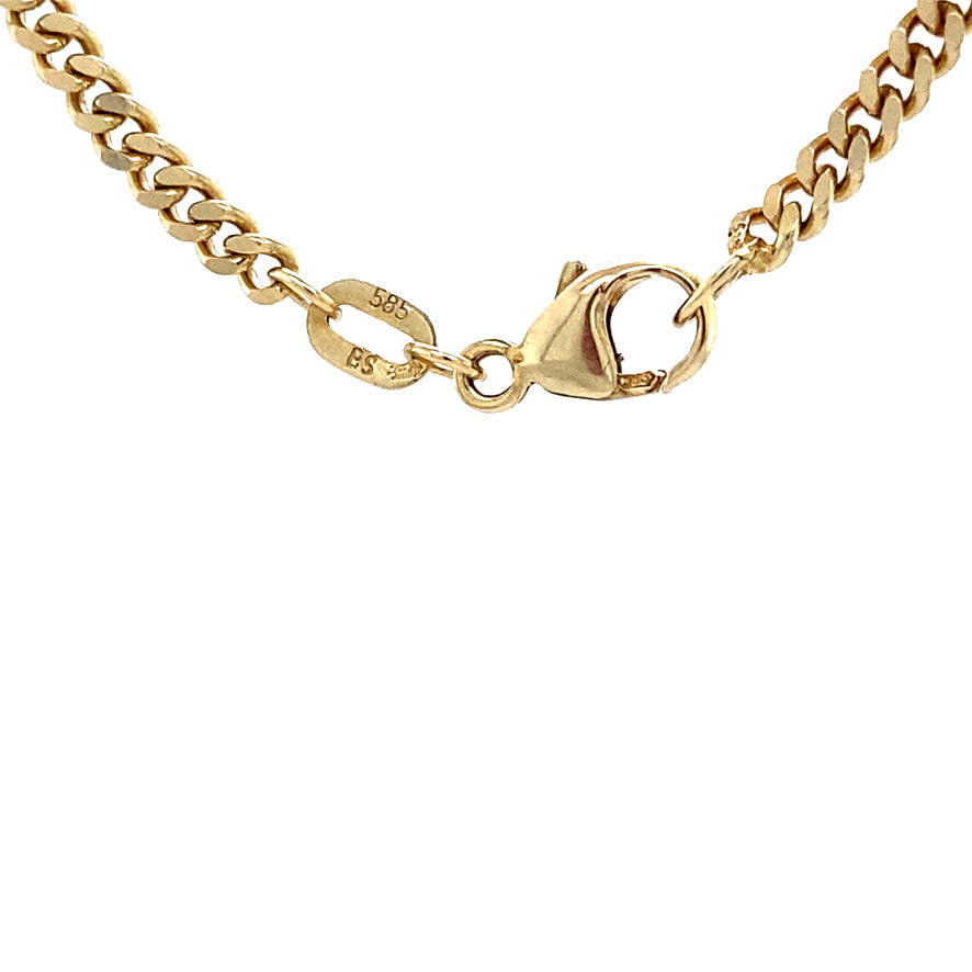 Gouden vintage gourmet collier 14 krt