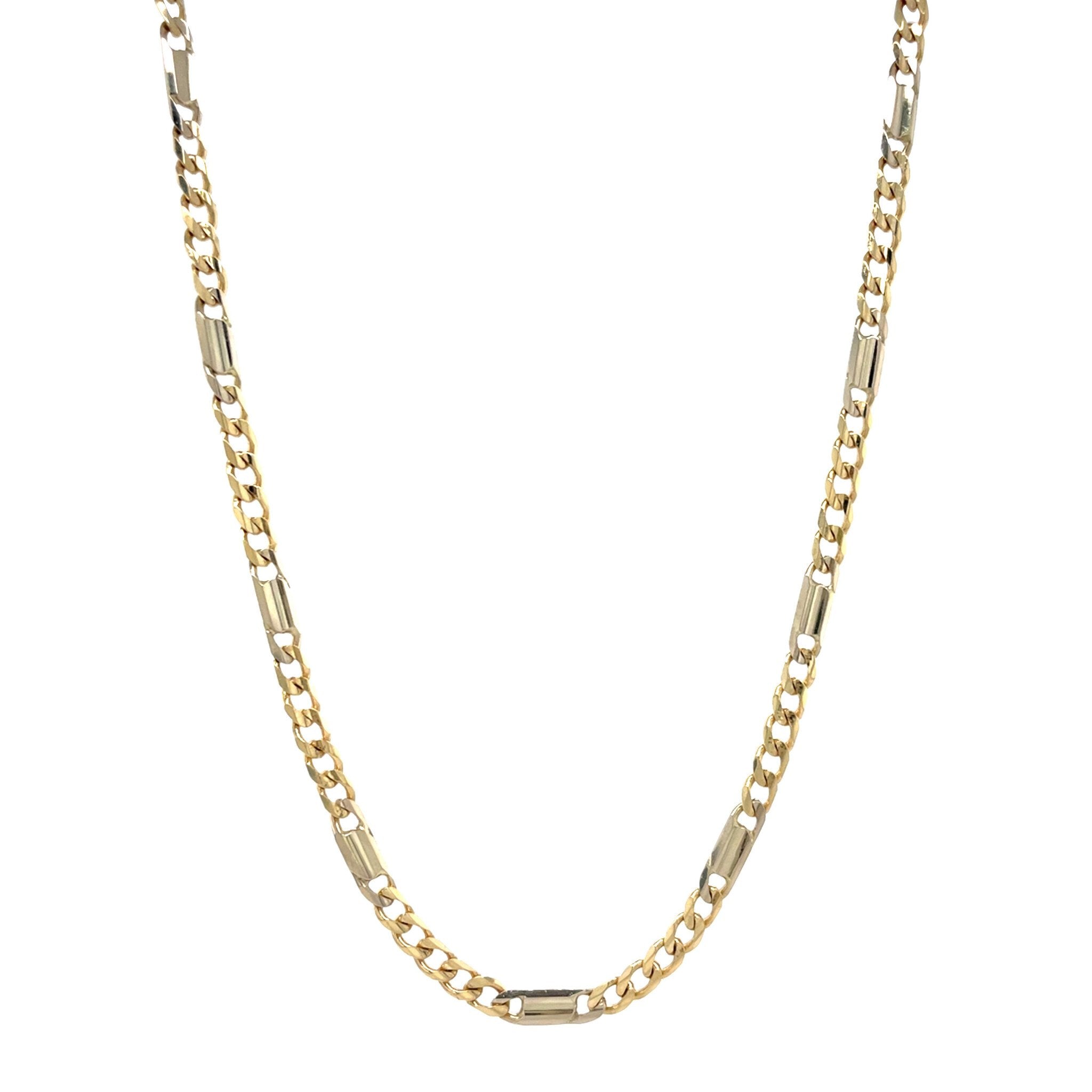 Bicolour gold vintage fantasy necklace 14 carat