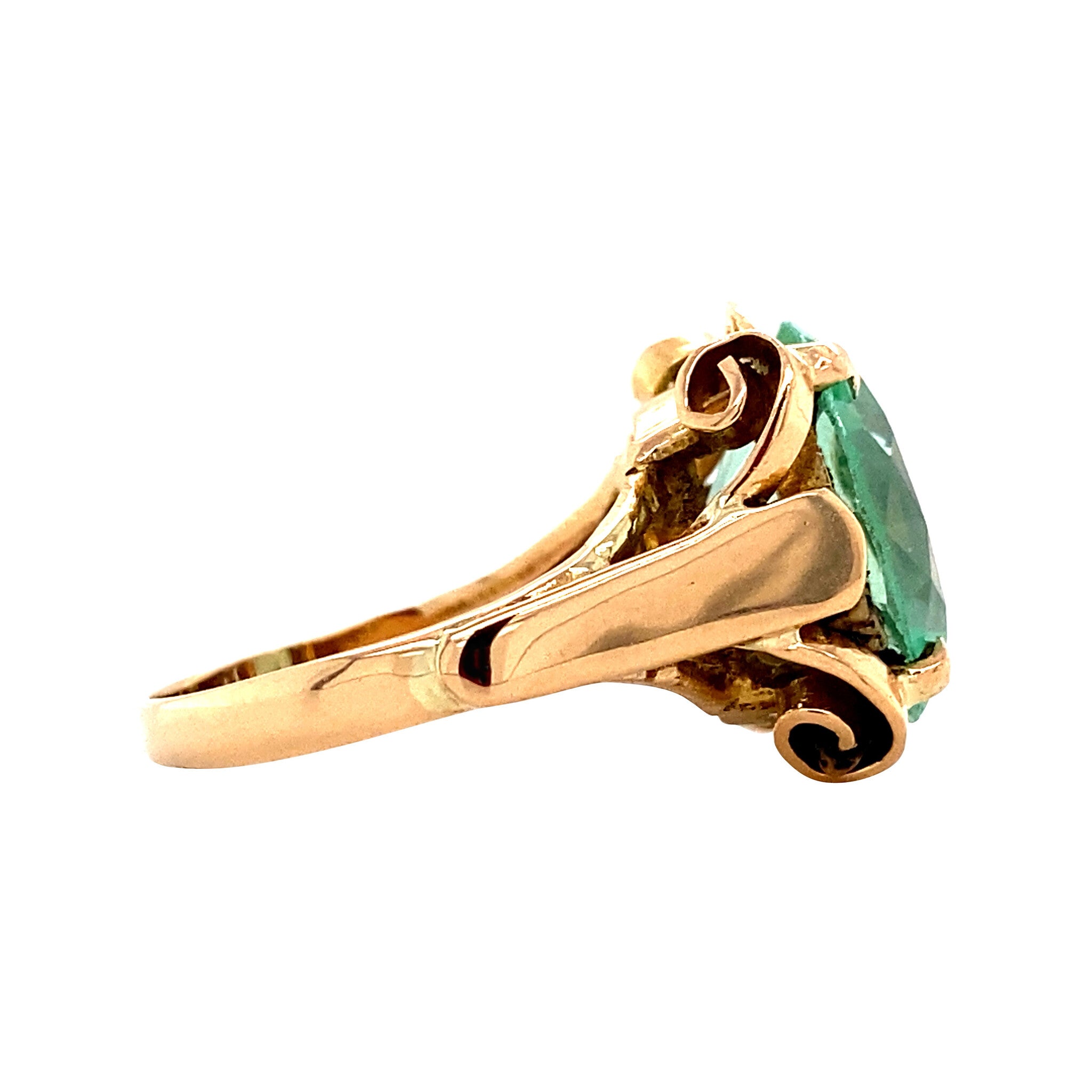 Vintage gold ring with spinel, 18 kt