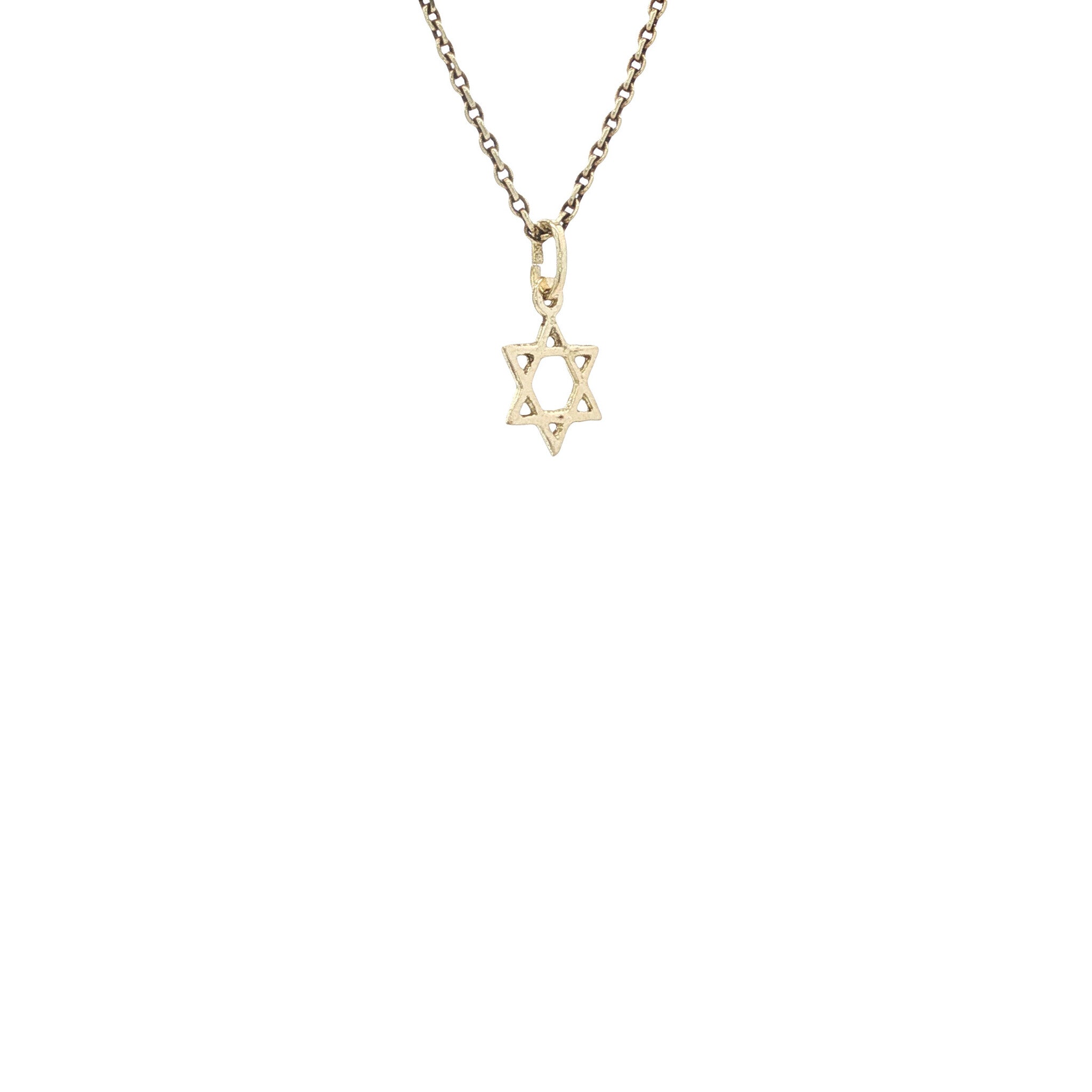 Gouden vintage Davidster hanger 14 kt
