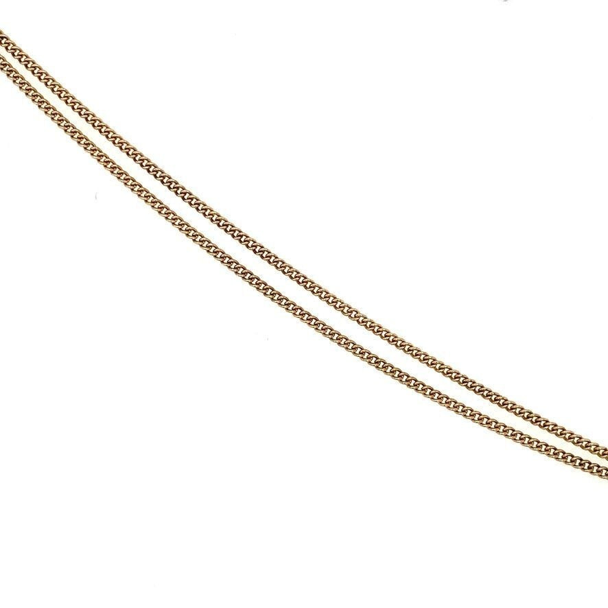 Gouden collier met granaat 14 krt