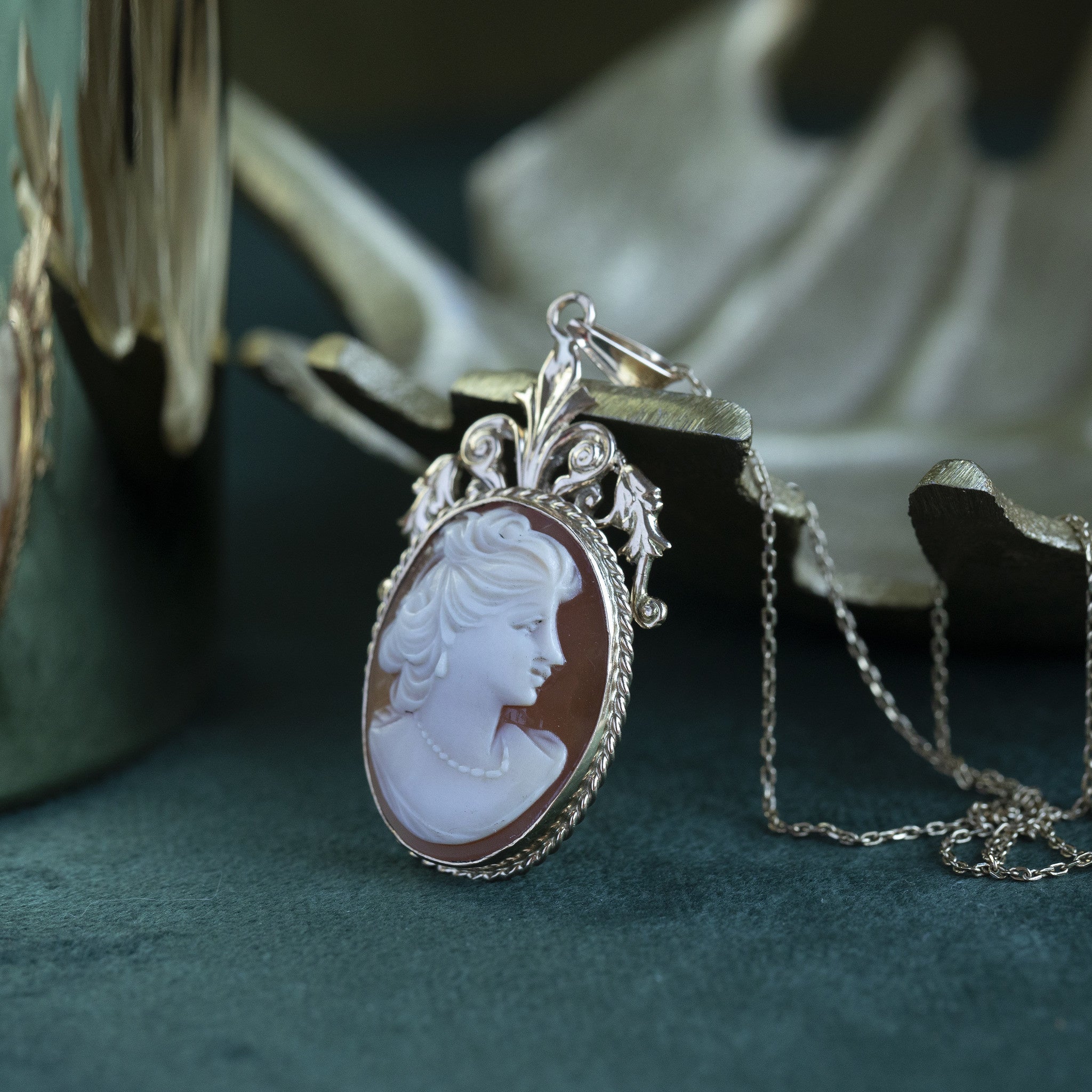 Gouden hanger met camee 14 krt