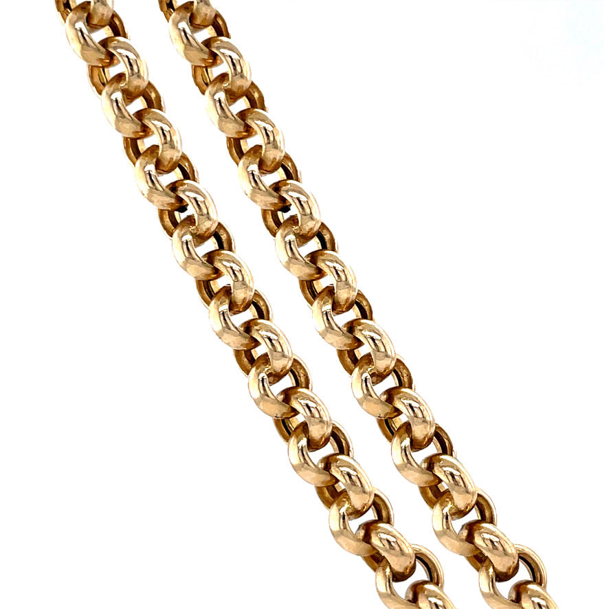 Gouden vintage jasseron collier 14 krt