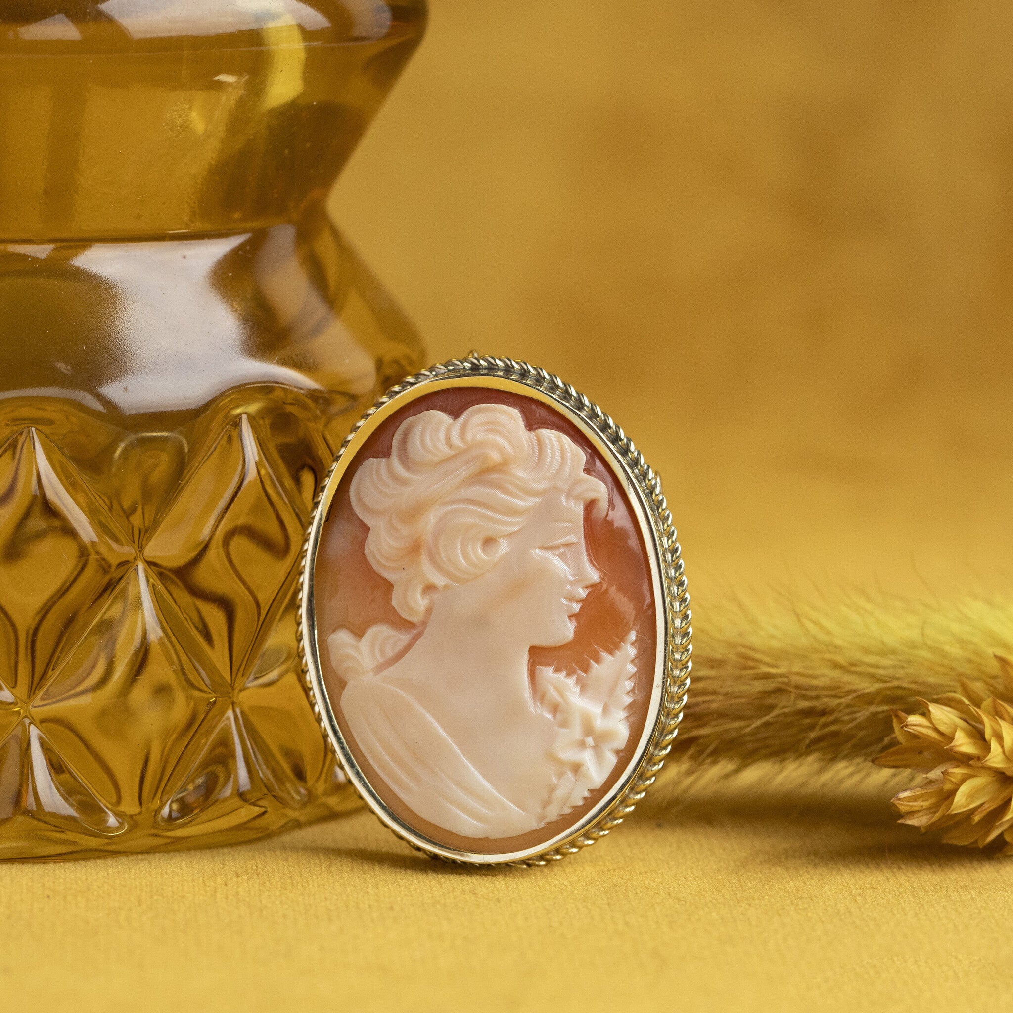 Gouden hanger met camee 14 krt