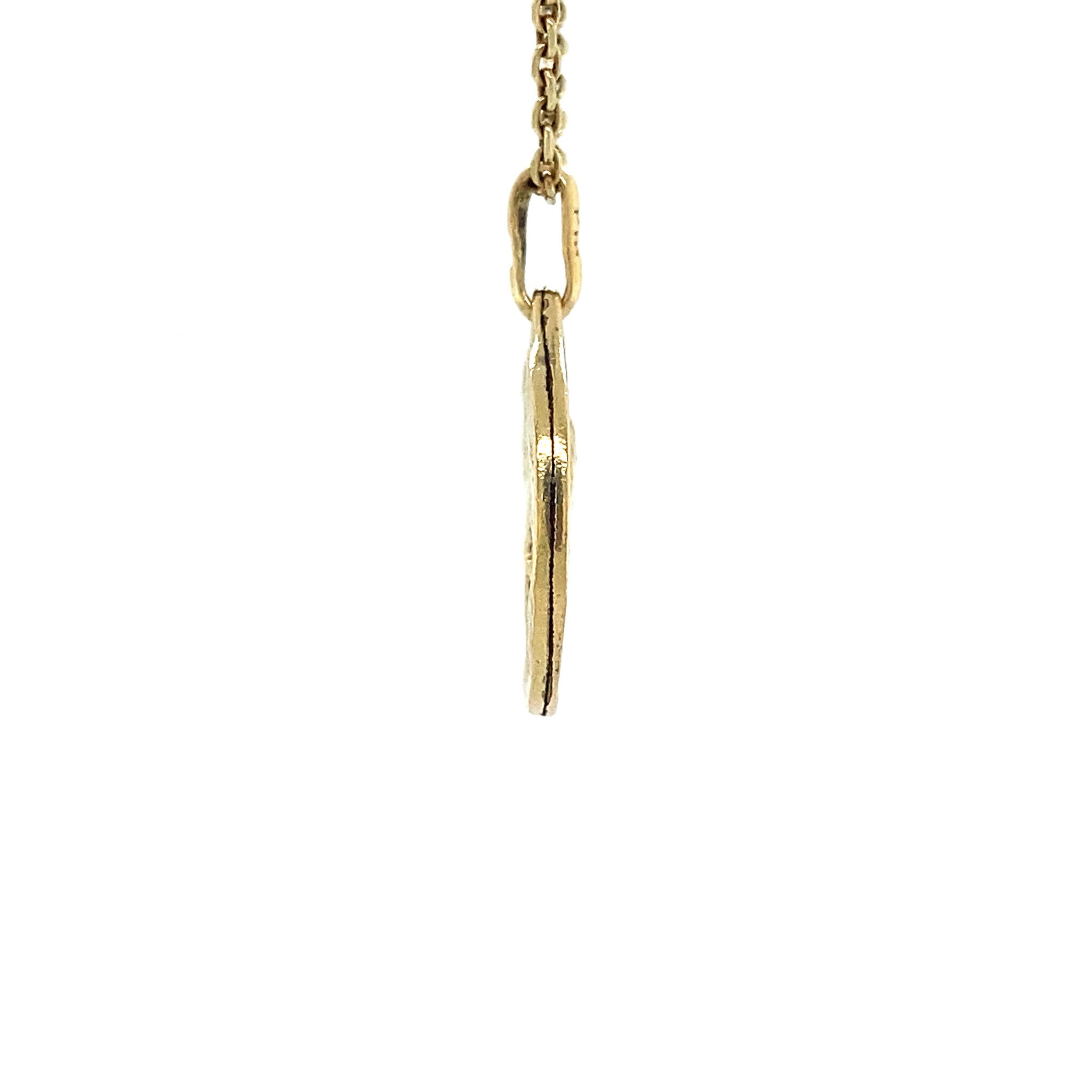 Gold pendant saint Mary 14 krt