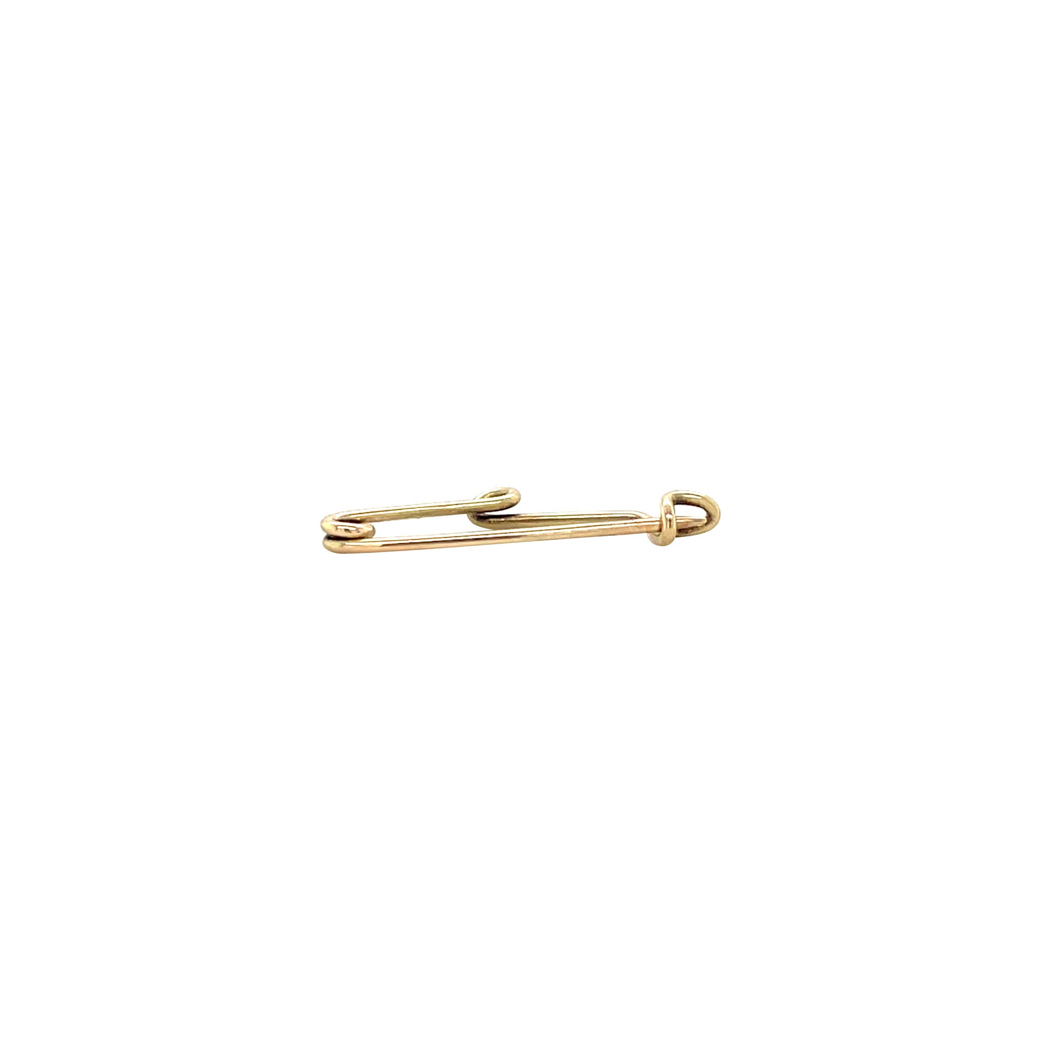 Vintage gold safety-pin brooch 14 kt