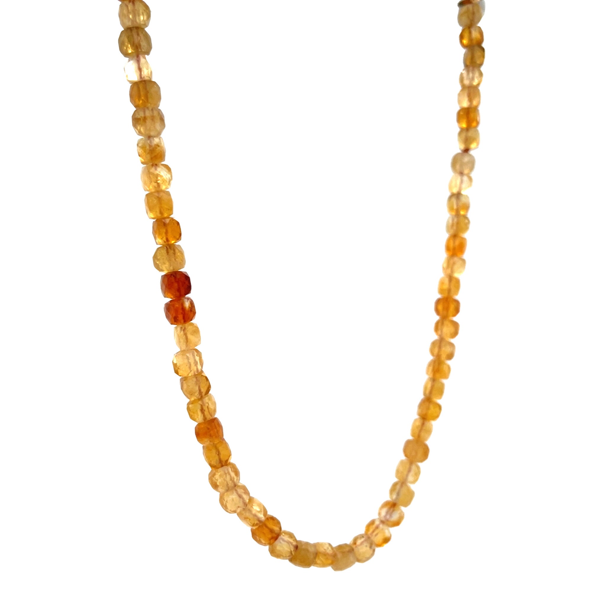 Vintage citrien collier met gouden sluiting 14 kt