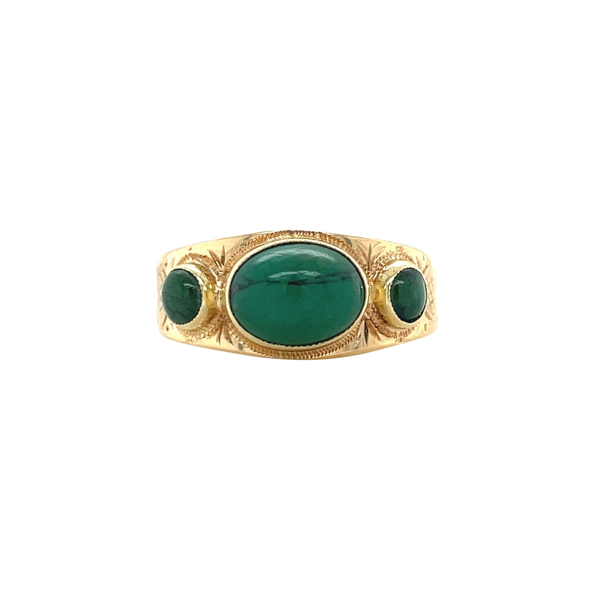 Vintage 14 kt gold ring with turquoise