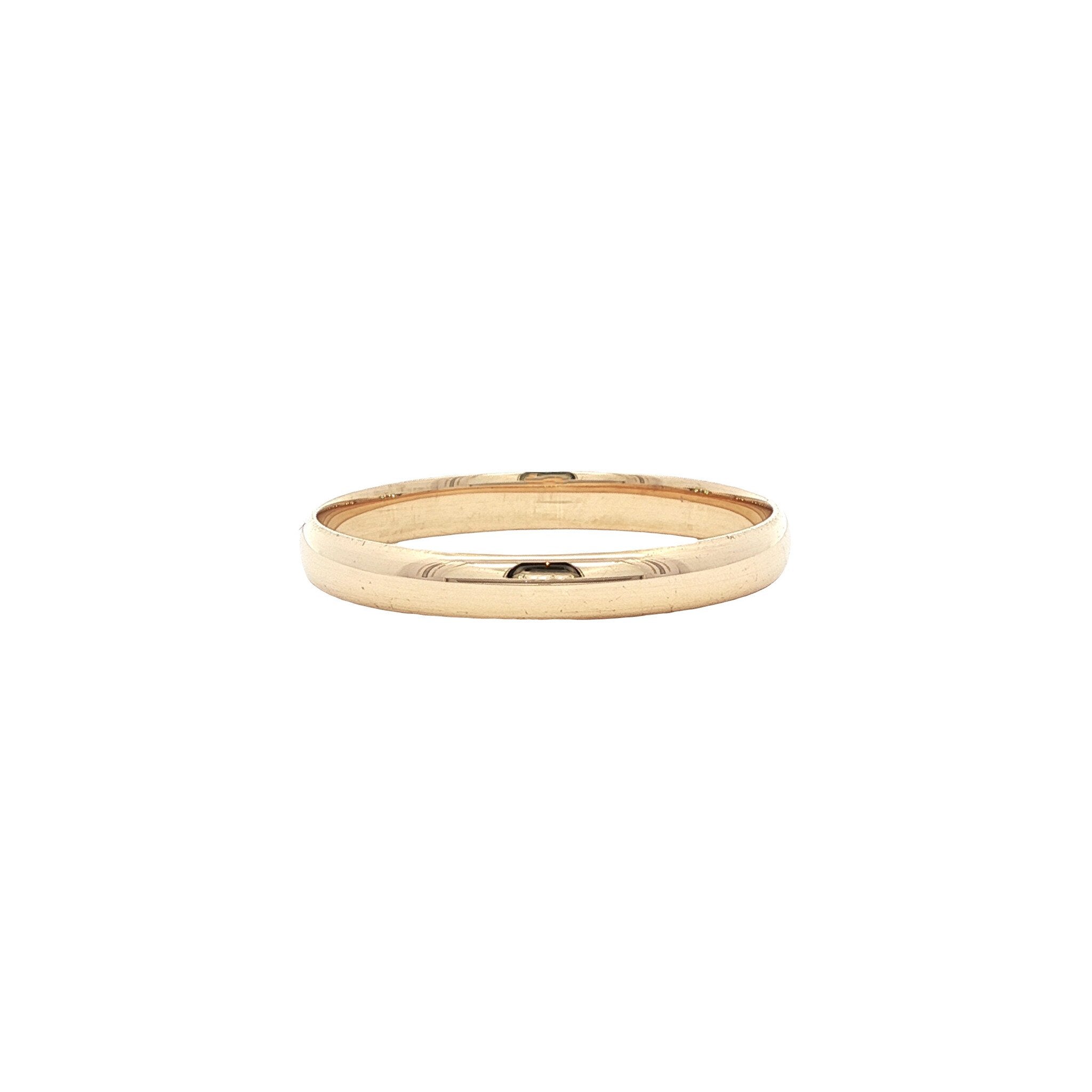 Gouden vintage gladde ring 14 kt