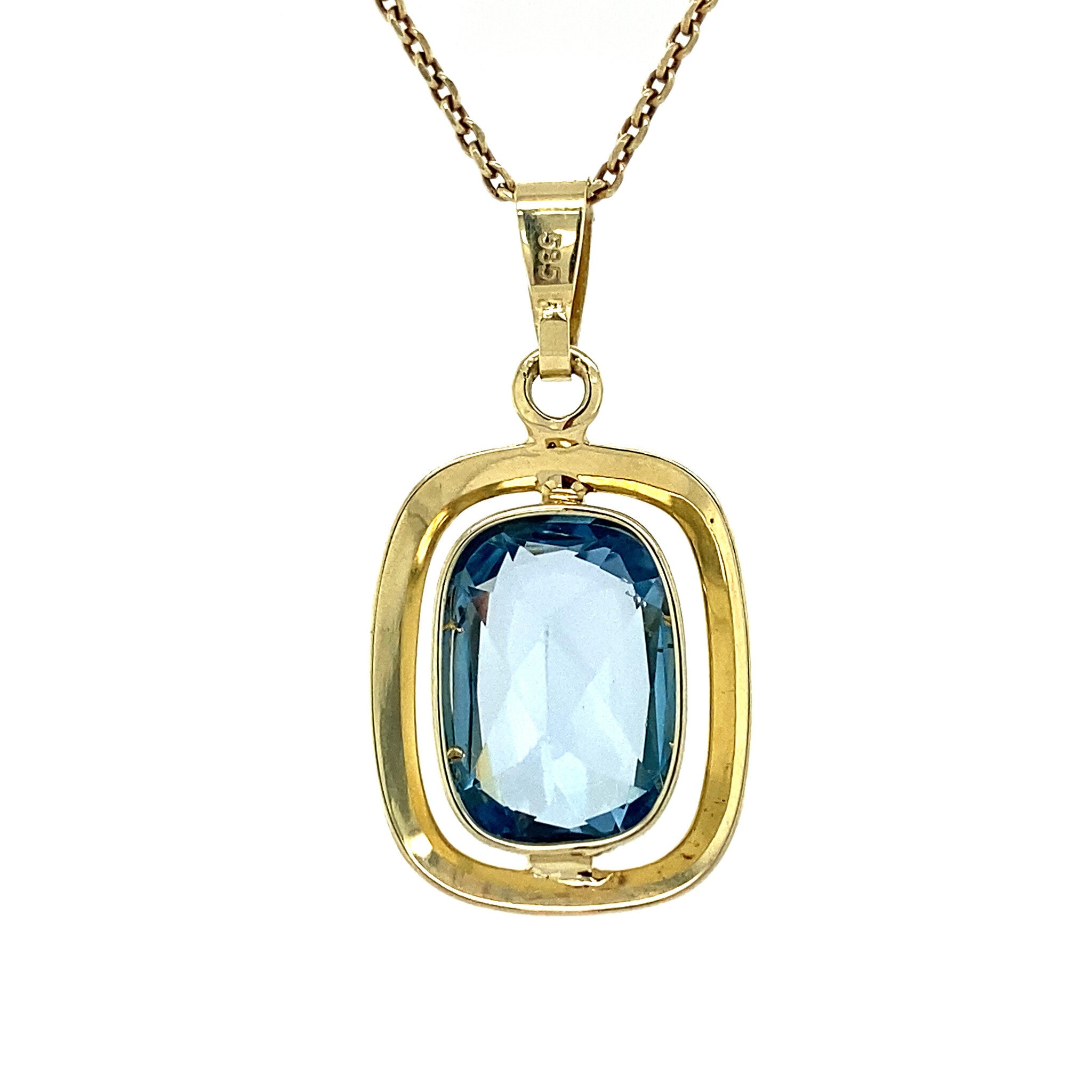 Gouden hanger met spinel 14 krt