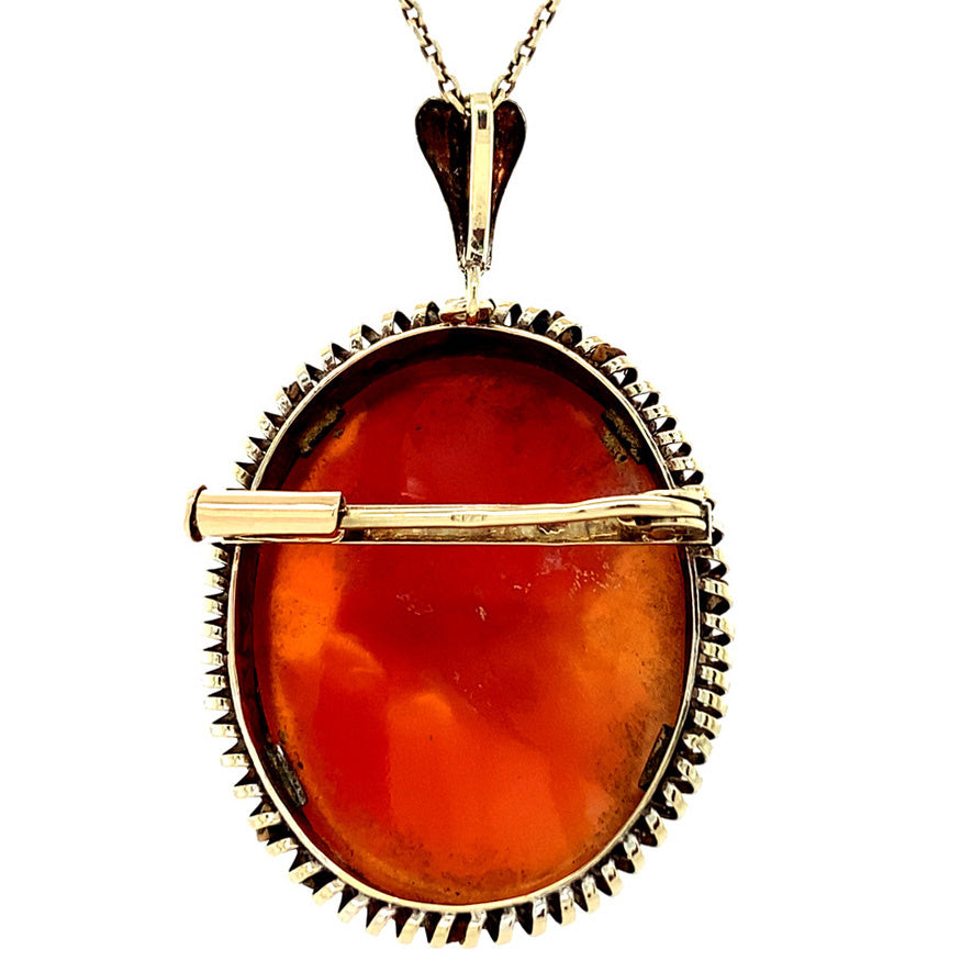 Gold pendant with cameo 14 kt
