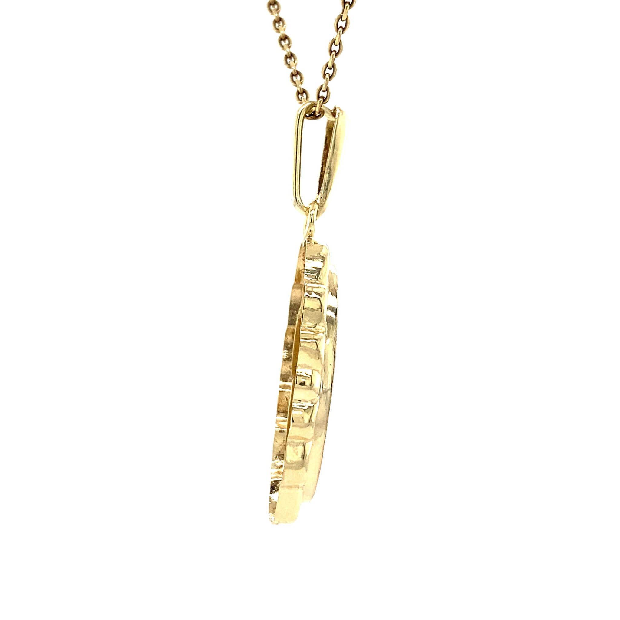 Gouden hanger met gravure 14 krt