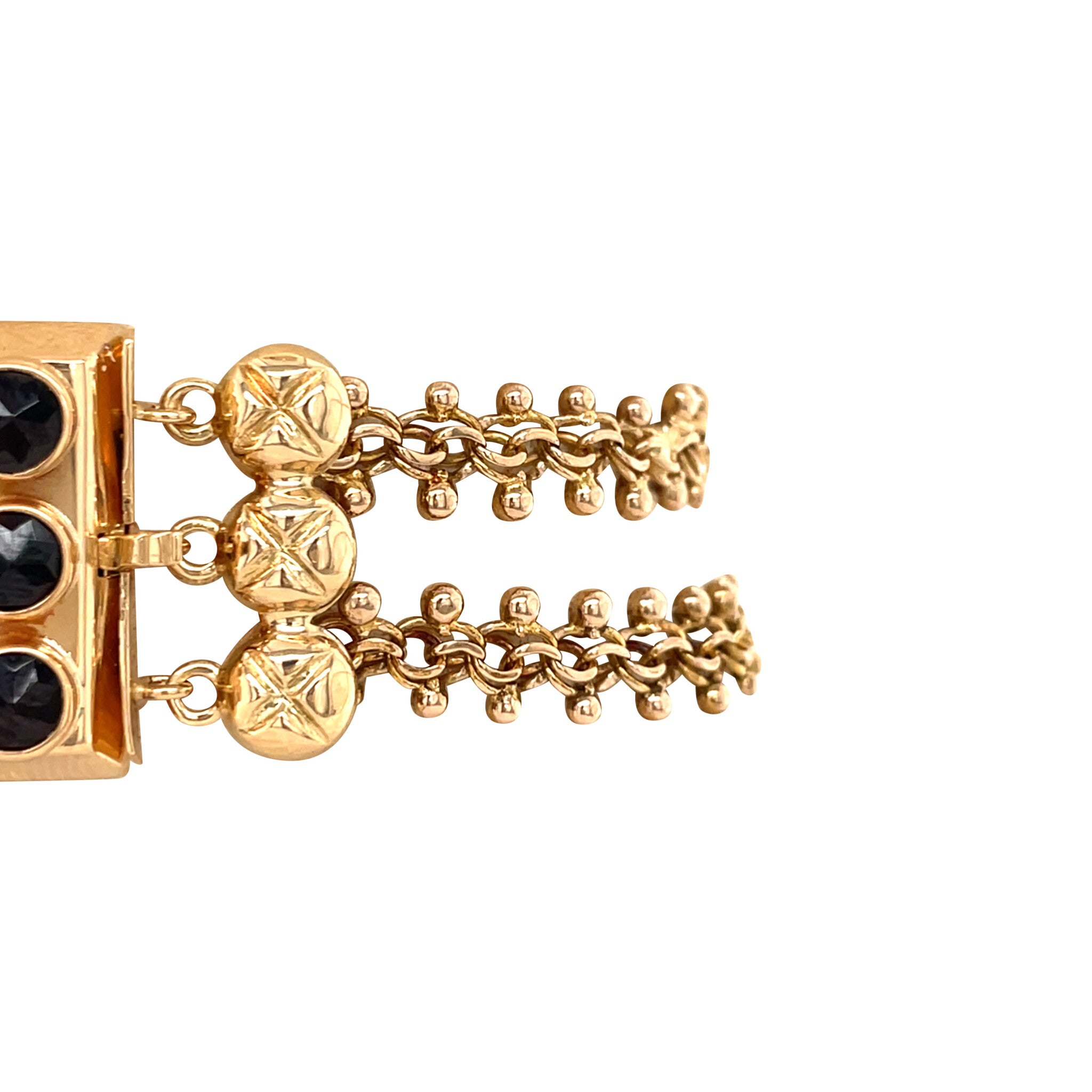 Vintage 14 kt gold bracelet with garnet