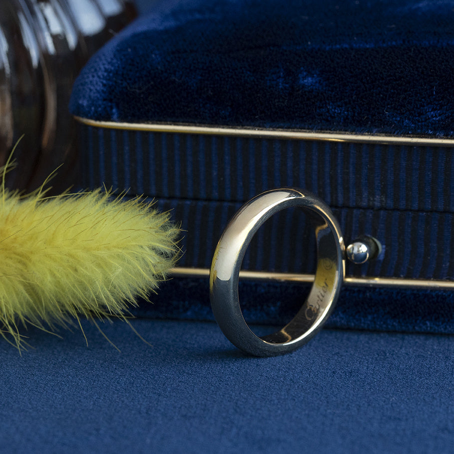 Gouden vintage Cartier trouwring 18 krt