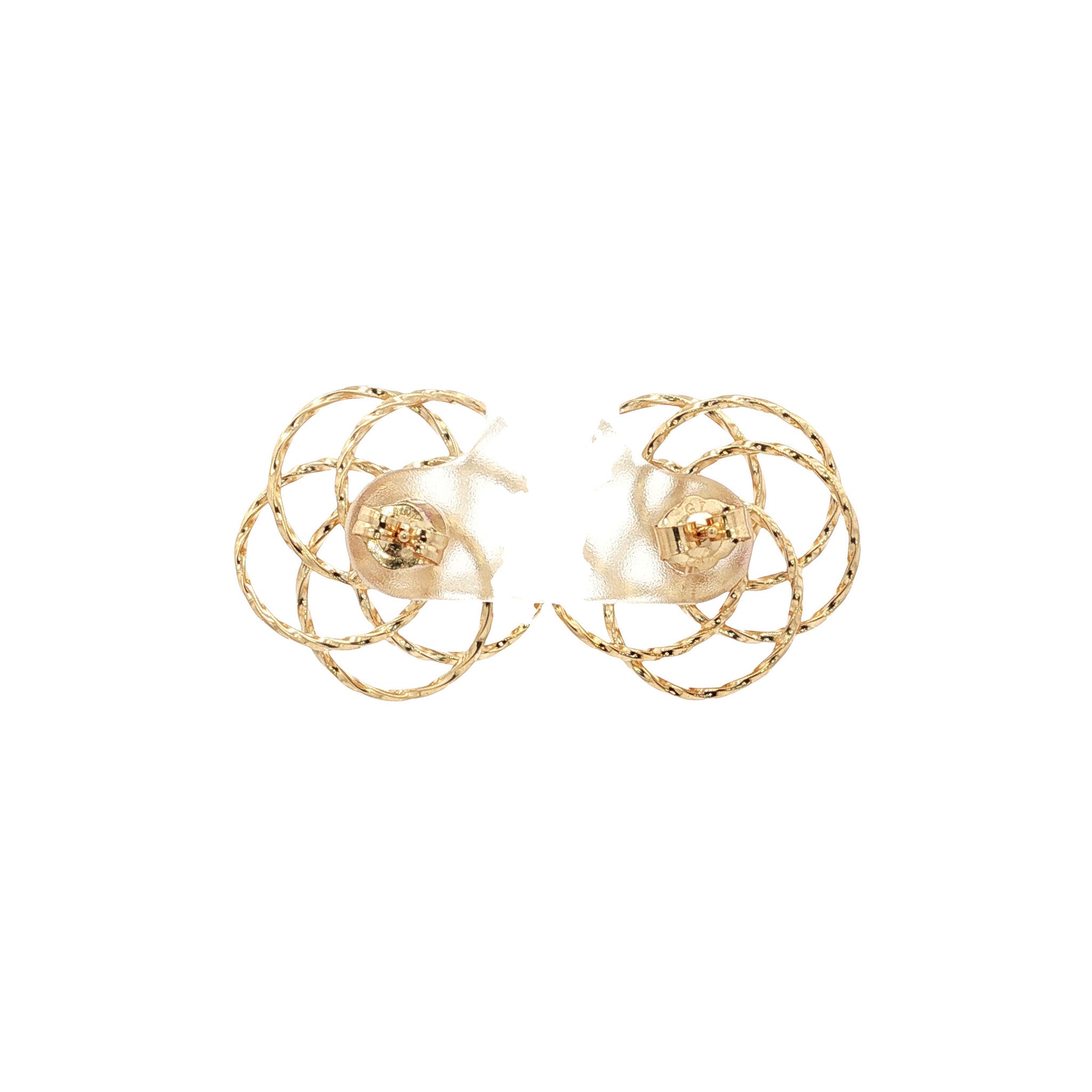 14 kt vintage gold stud earrings with ruby