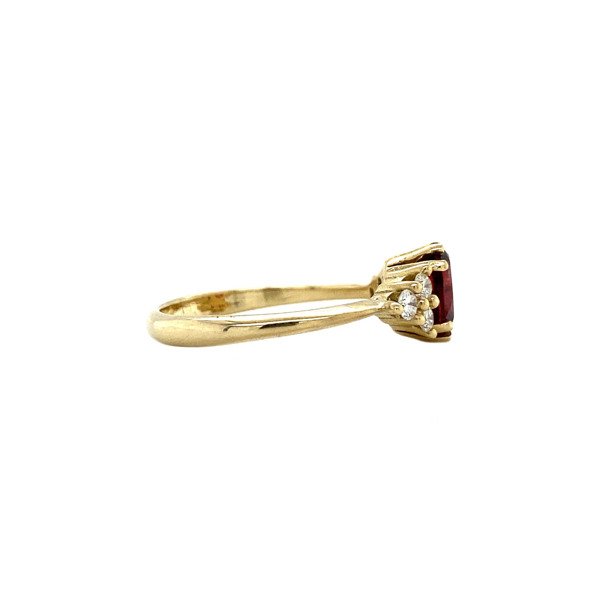 Audrey ring 14 krt - Merlot