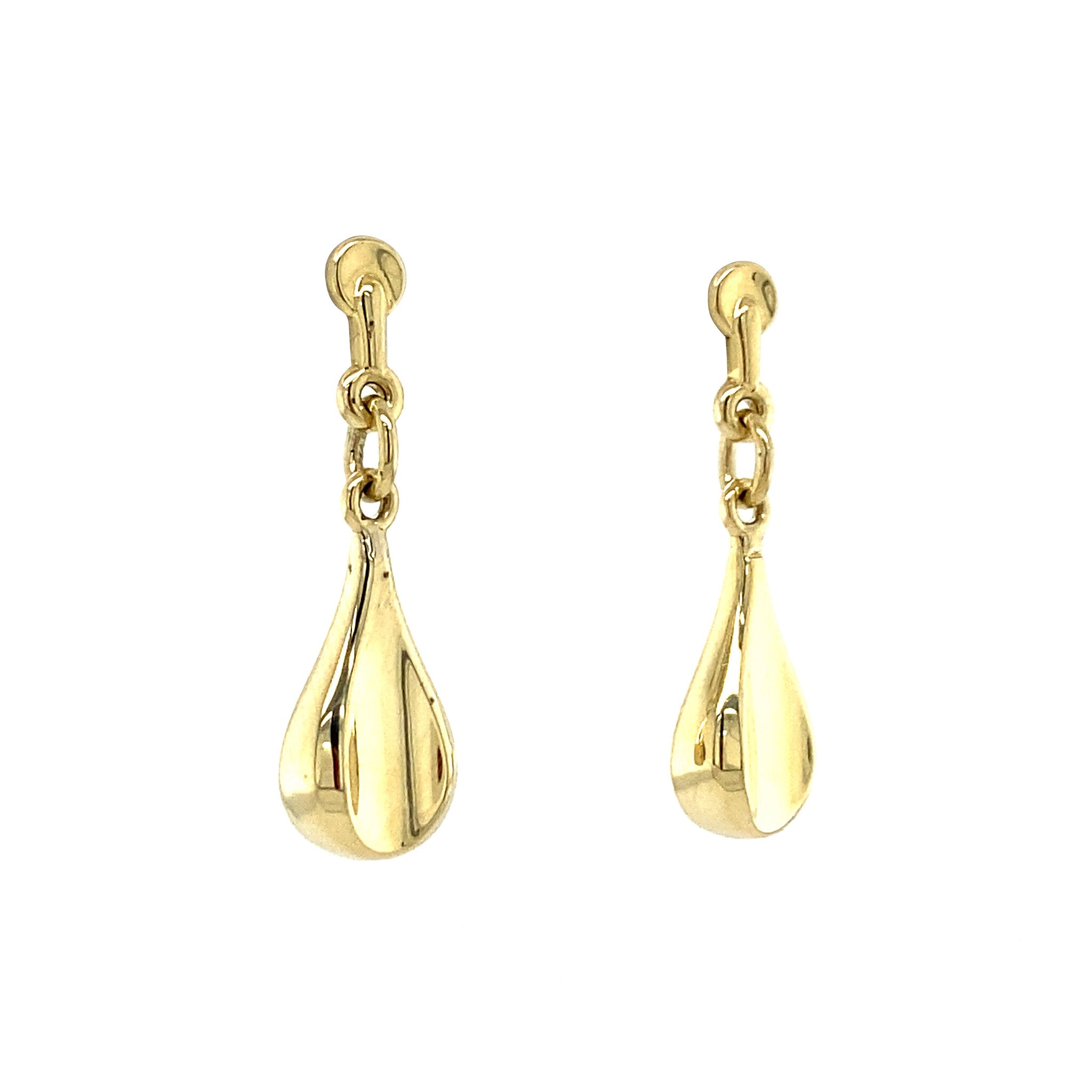 Gouden oorhangers fantasie 14 krt