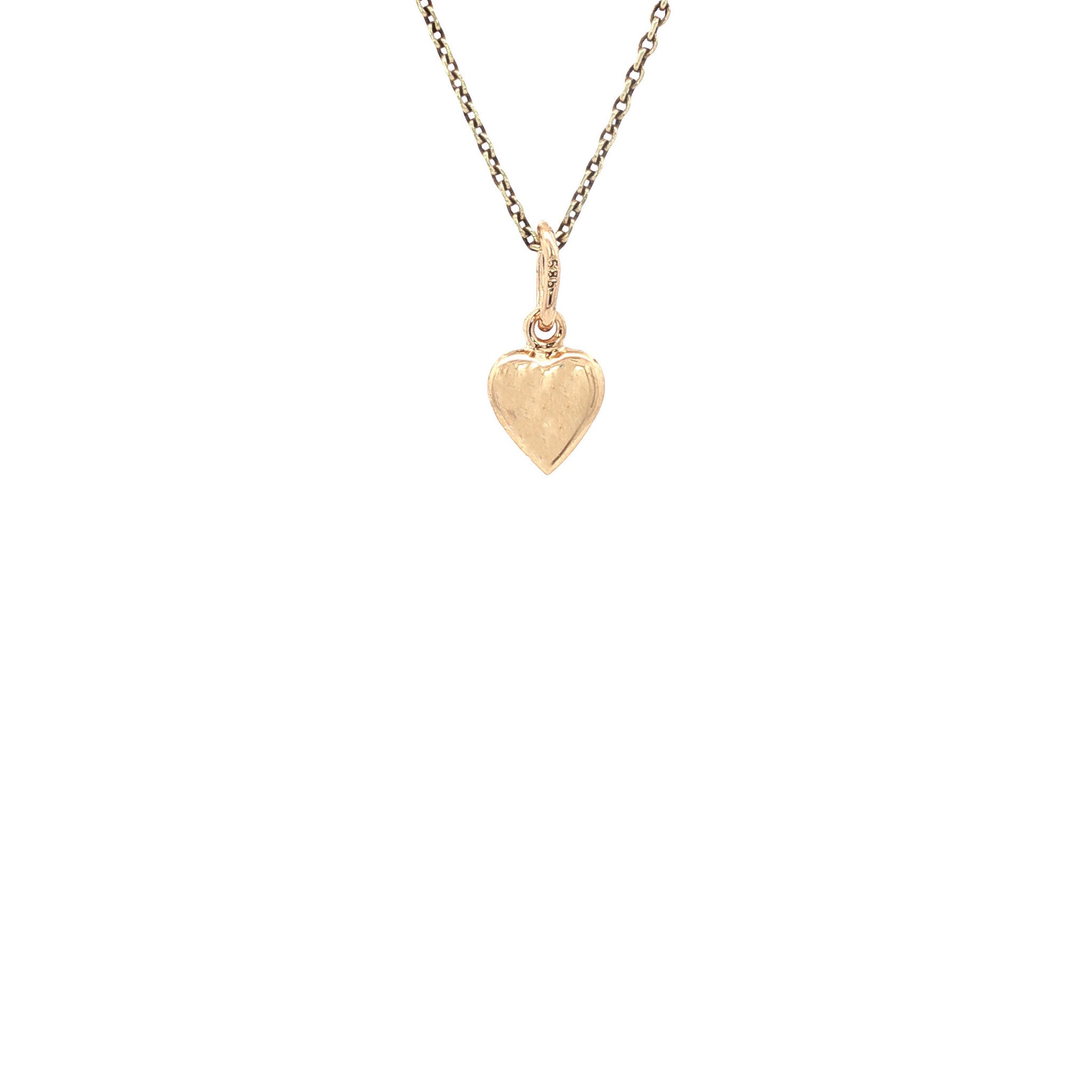 Gouden hart hanger 14 kt