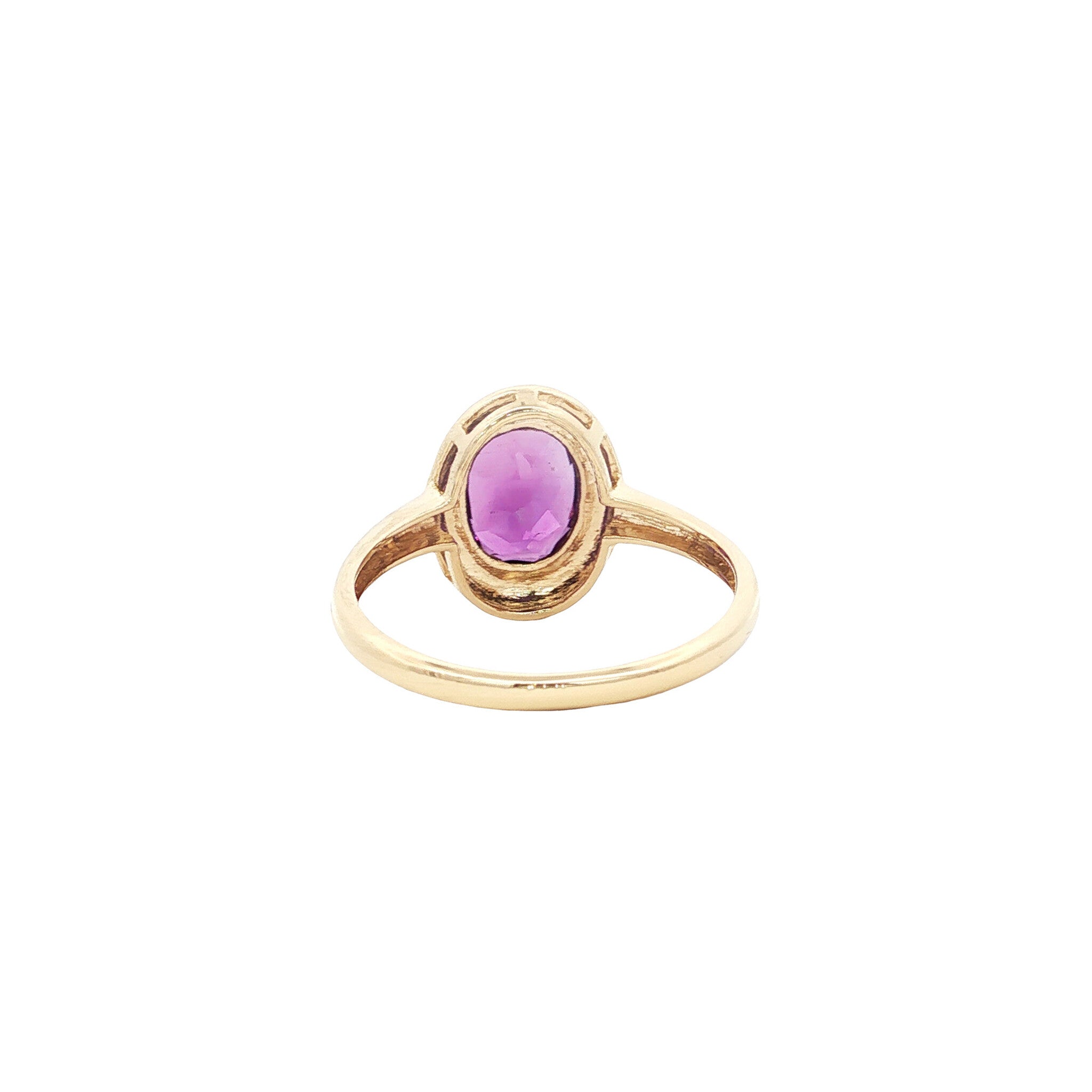 Ring with amethyst 9 kt
