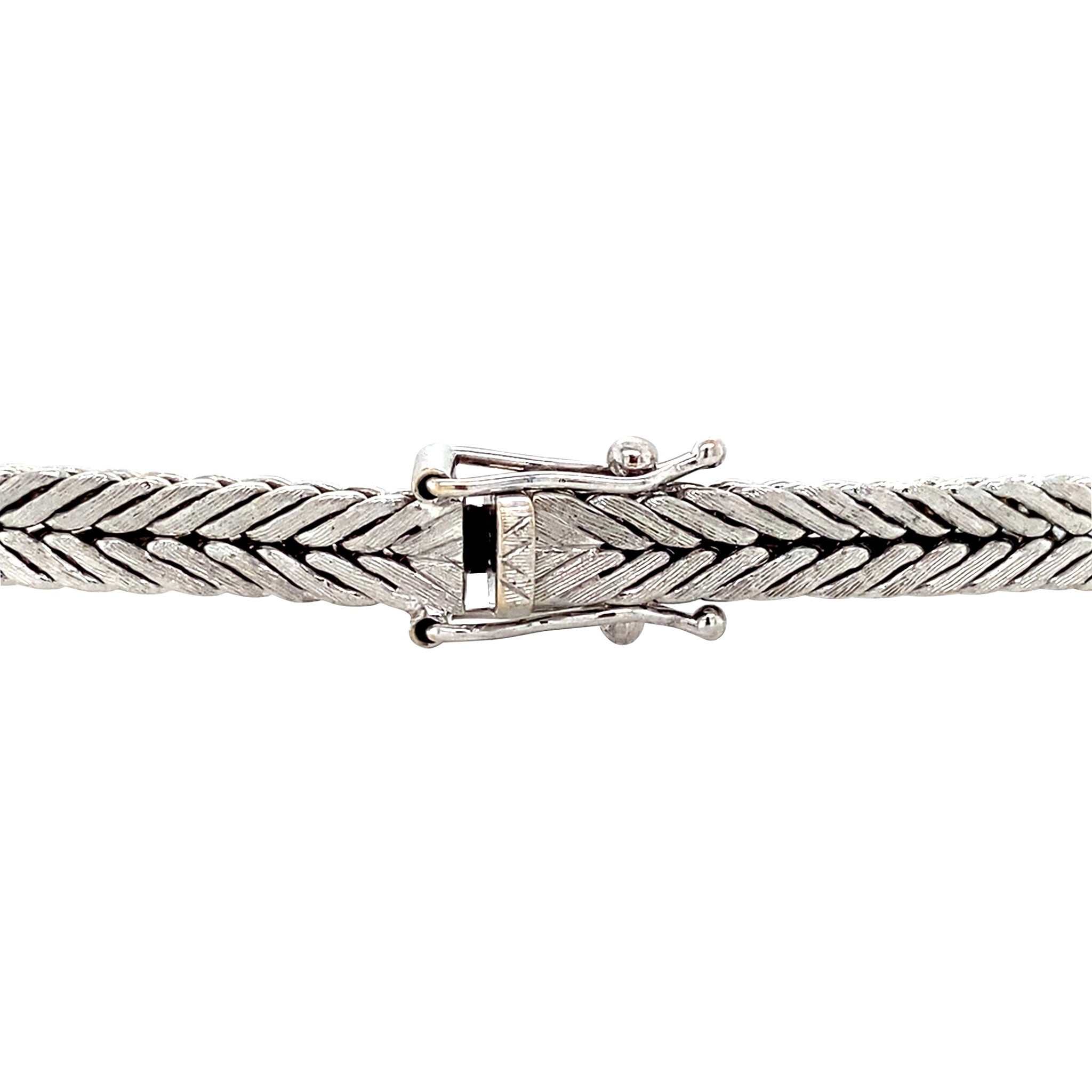 White gold vintage bracelet with diamond 18 kt