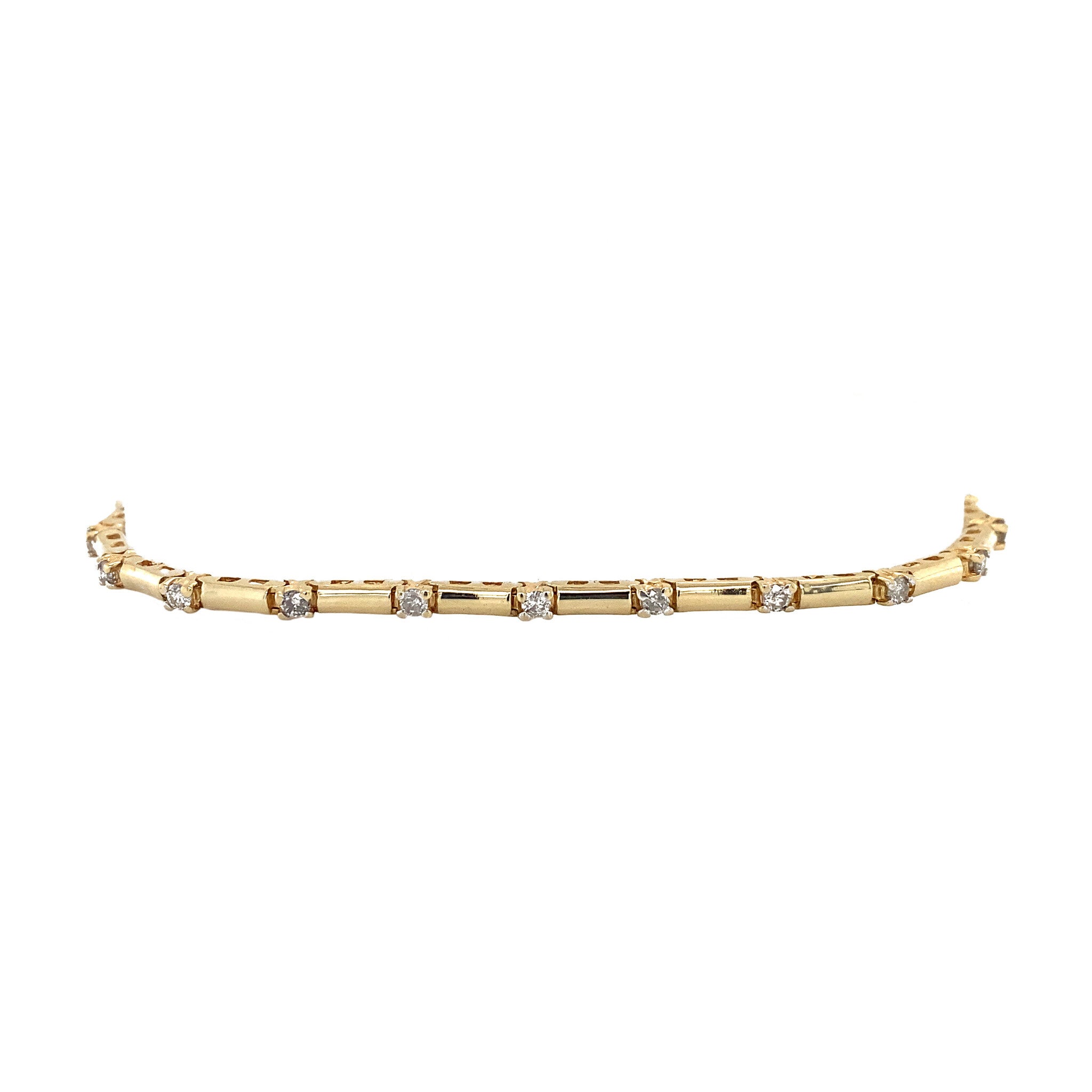 Vintage gouden tennis armband met diamant 14 krt
