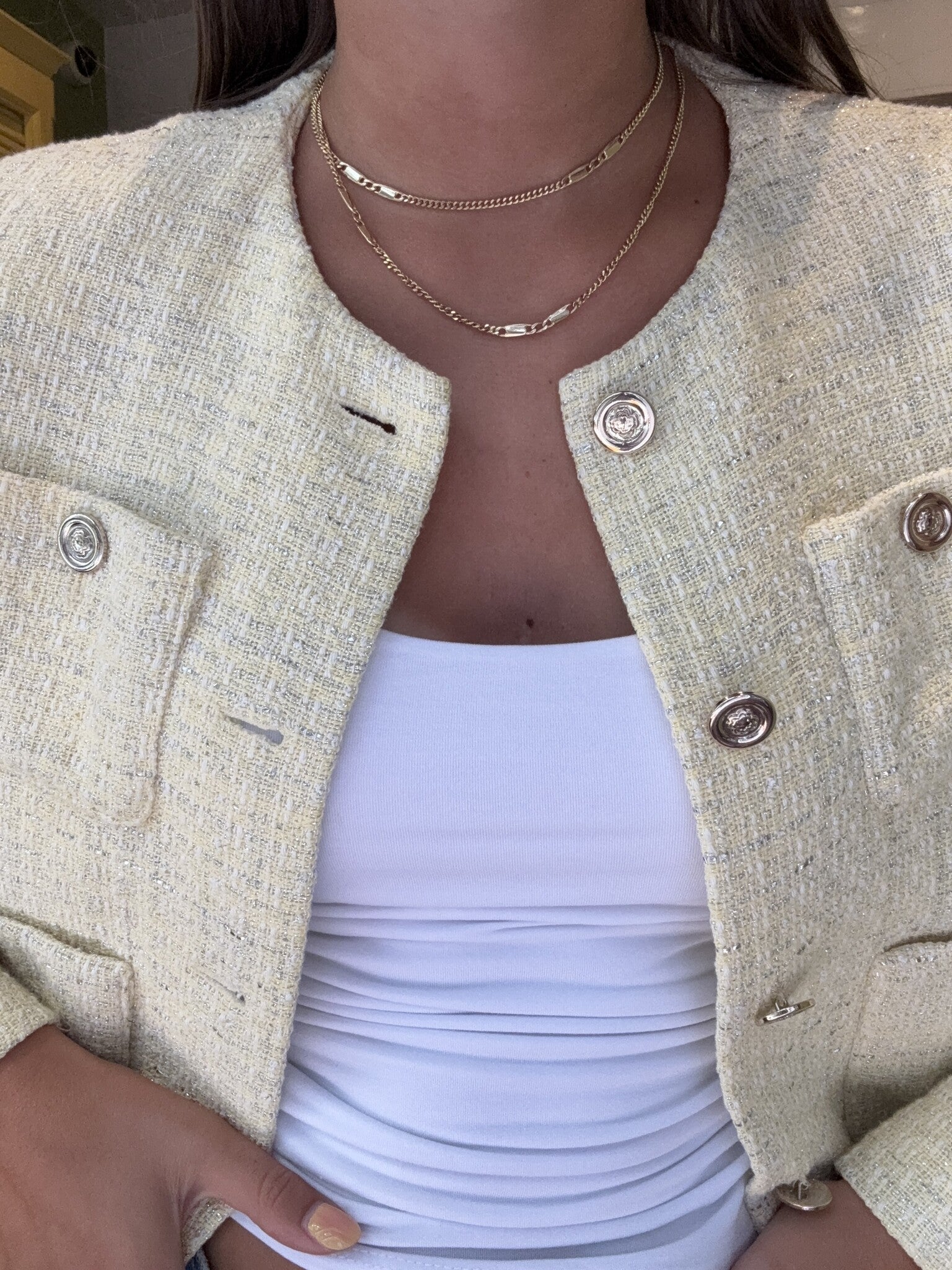 Gouden vintage fantasie collier 14 krt