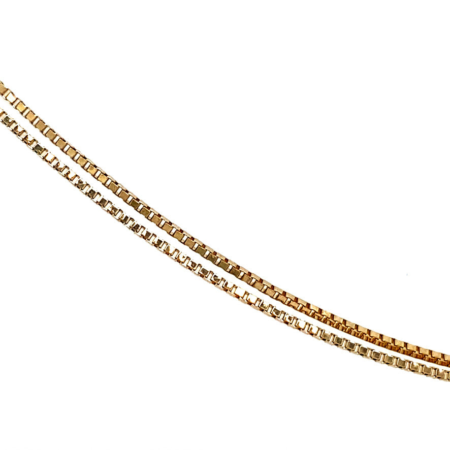 Gold venetian necklace 14 krt