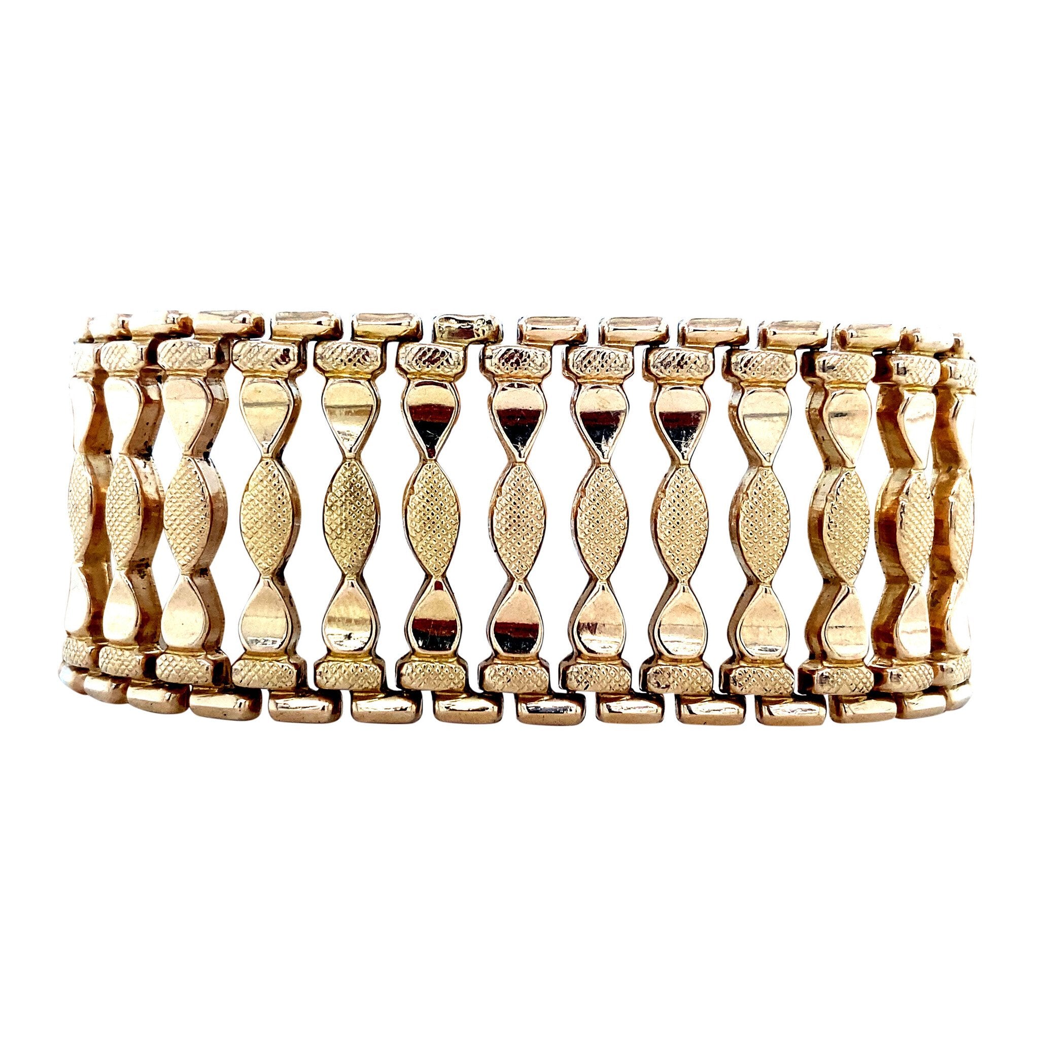 Gouden vintage fantasie armband 18 krt