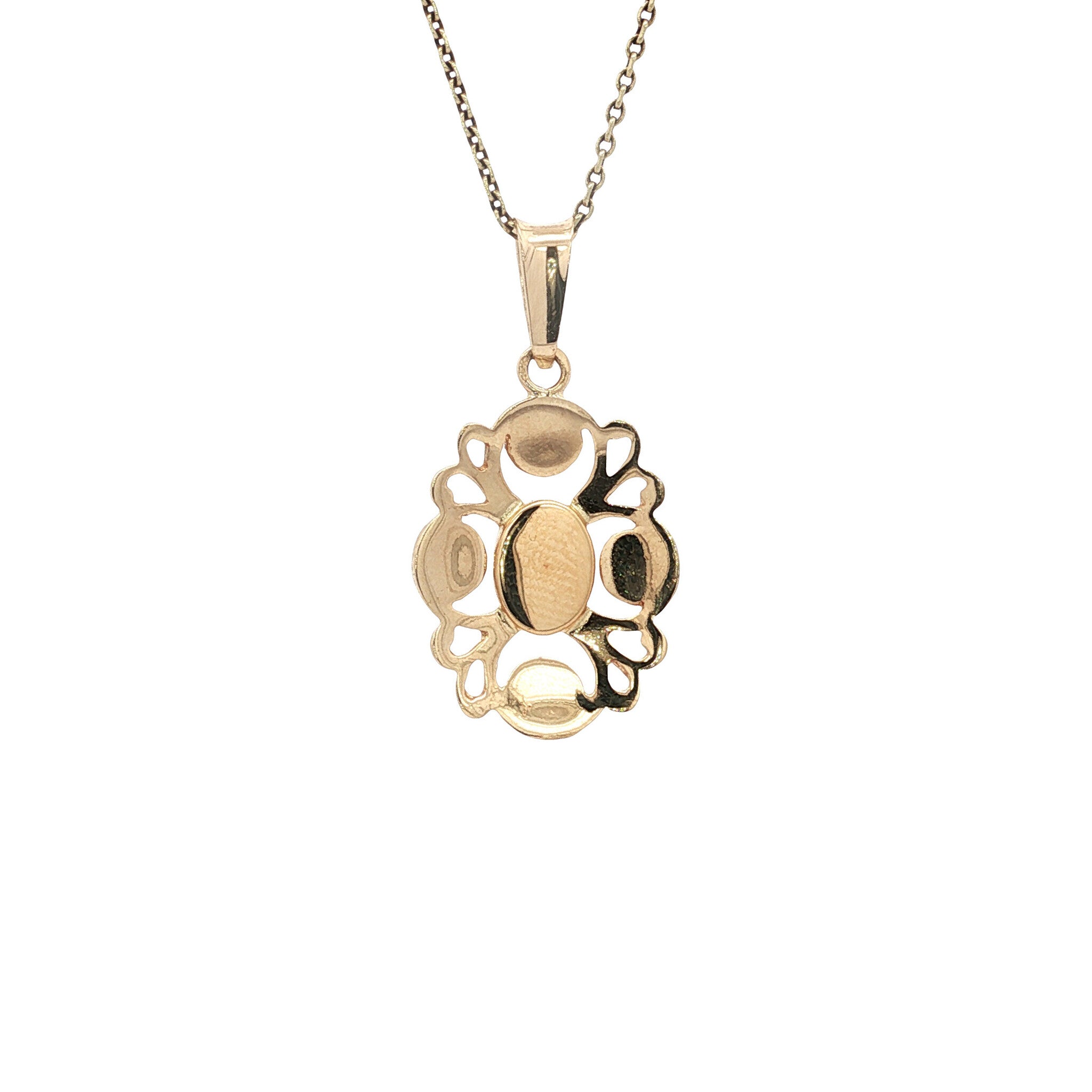 Gouden vintage hanger met opaal 14 kt